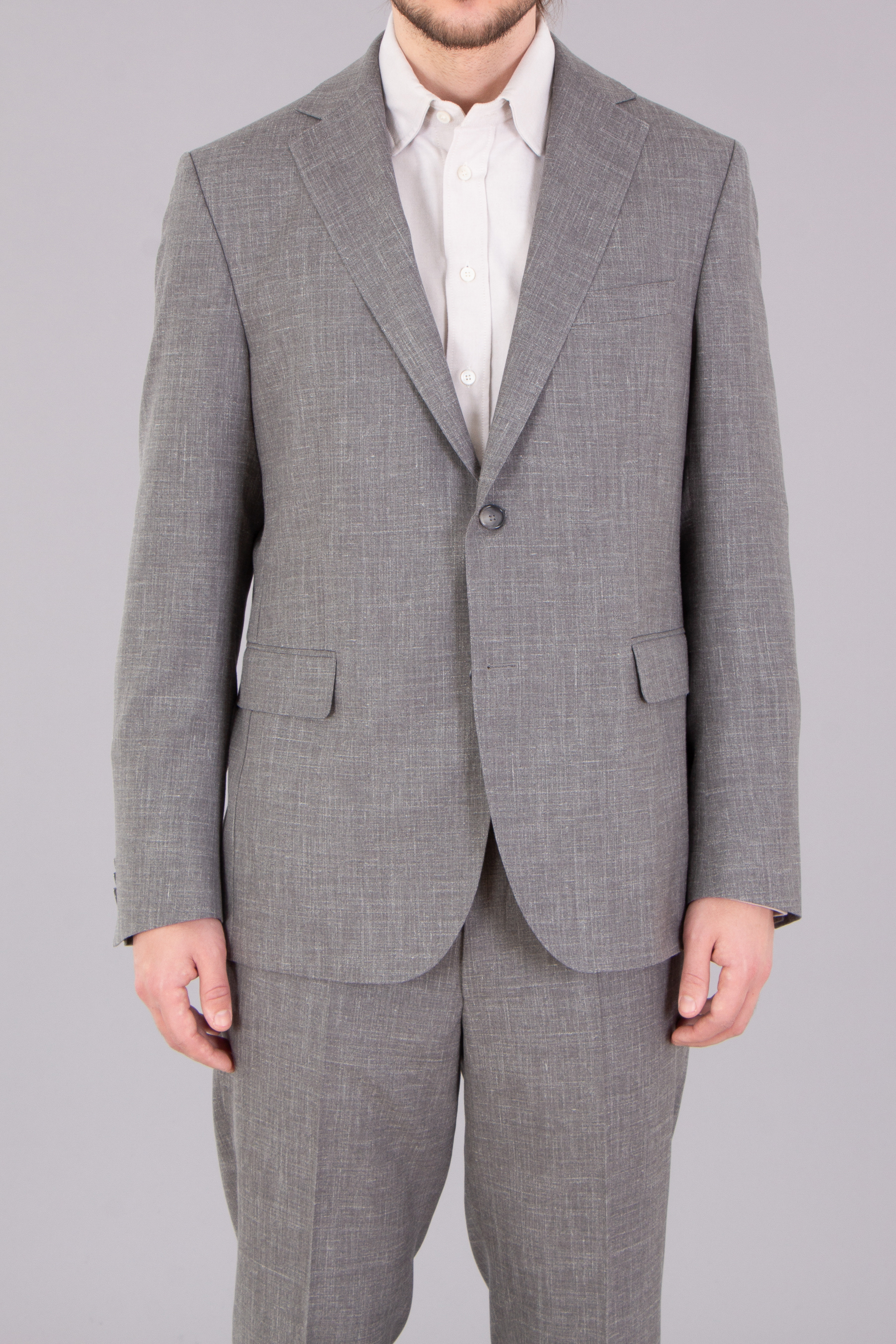 DRESSLER Regular Fit Summertime Wool-Silk-Linen Blend Suit Sean