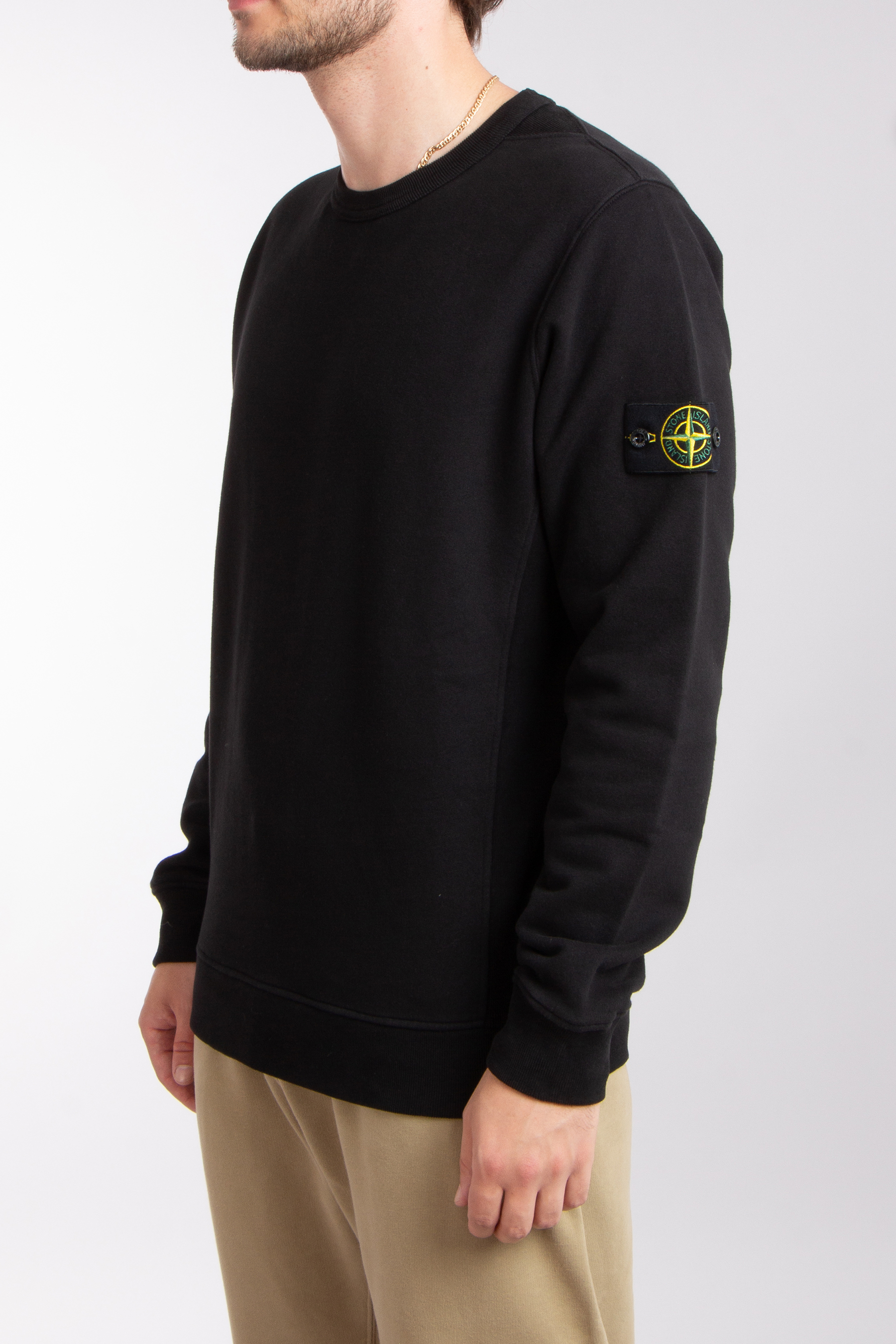 STONE ISLAND Brushed Organic Cotton Fleece Sweatshirt