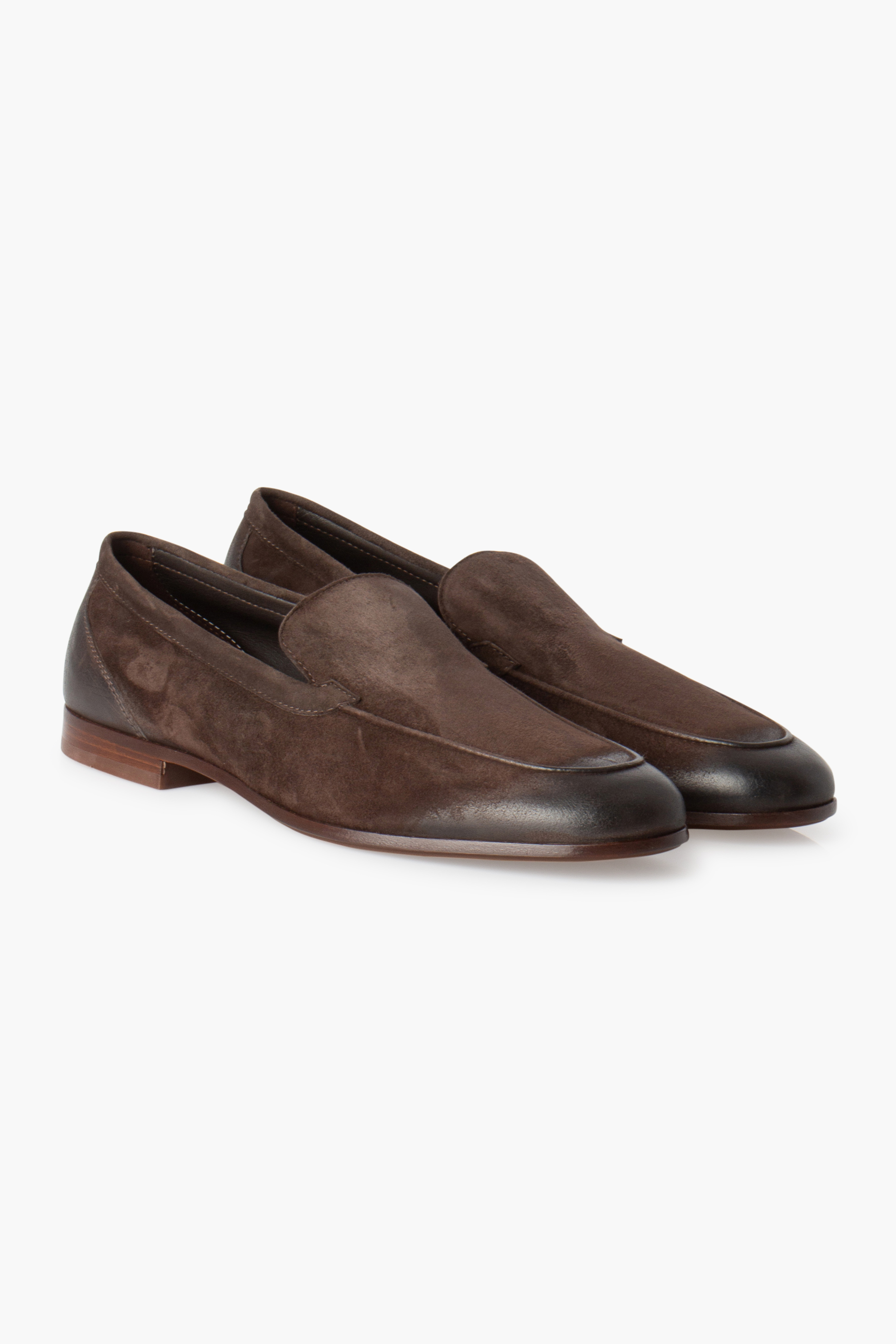 FABIANO RICCI Reverse Leather Loafers Flexi