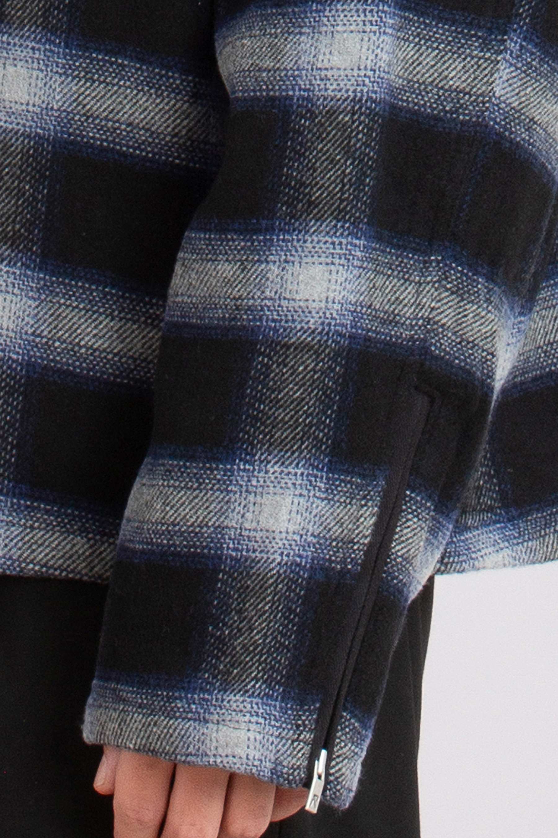 REPRESENT Hooded Checked Flannel Overshirt