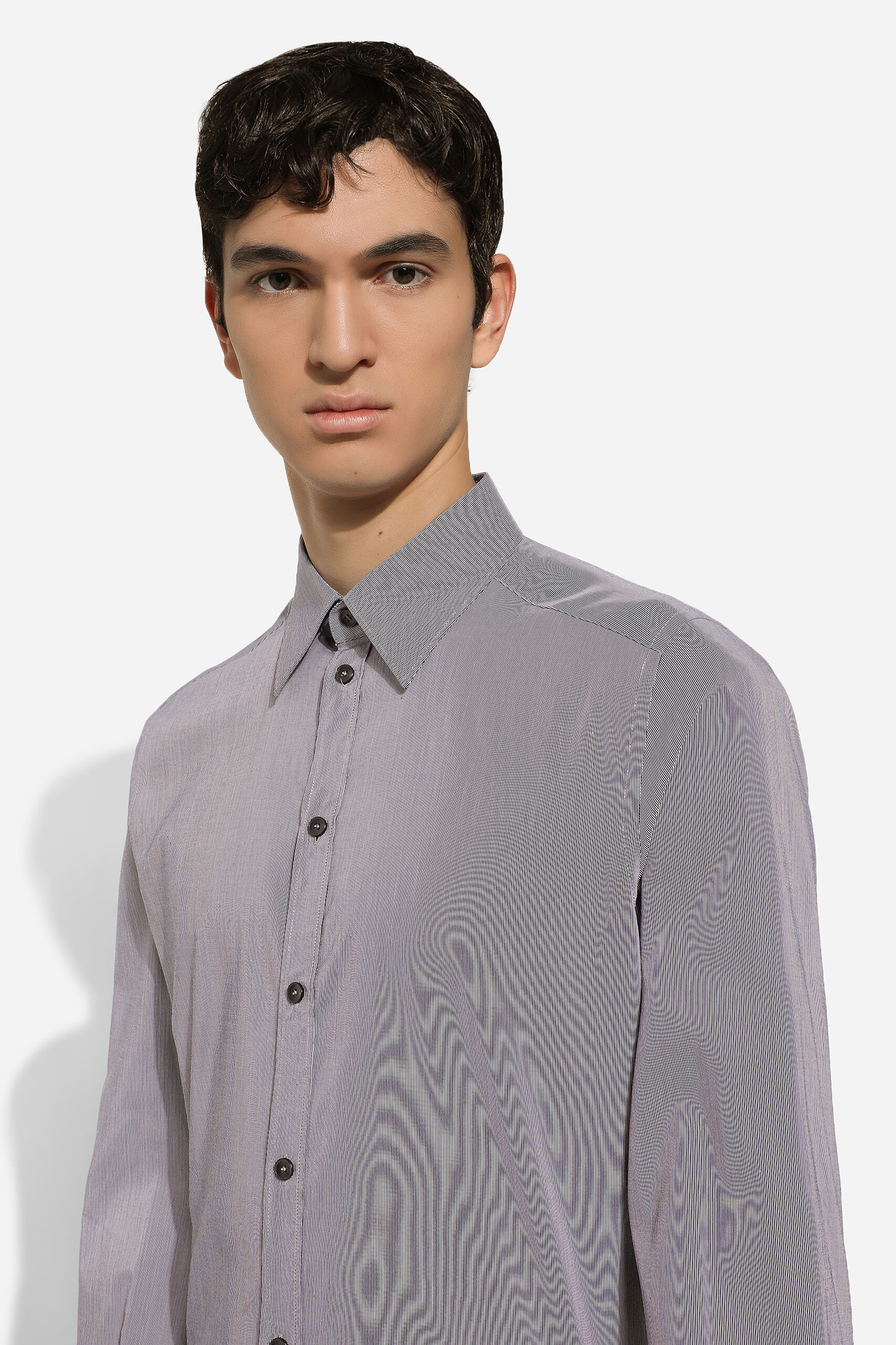 DOLCE & GABBANA Martini Fit Striped Cotton Shirt