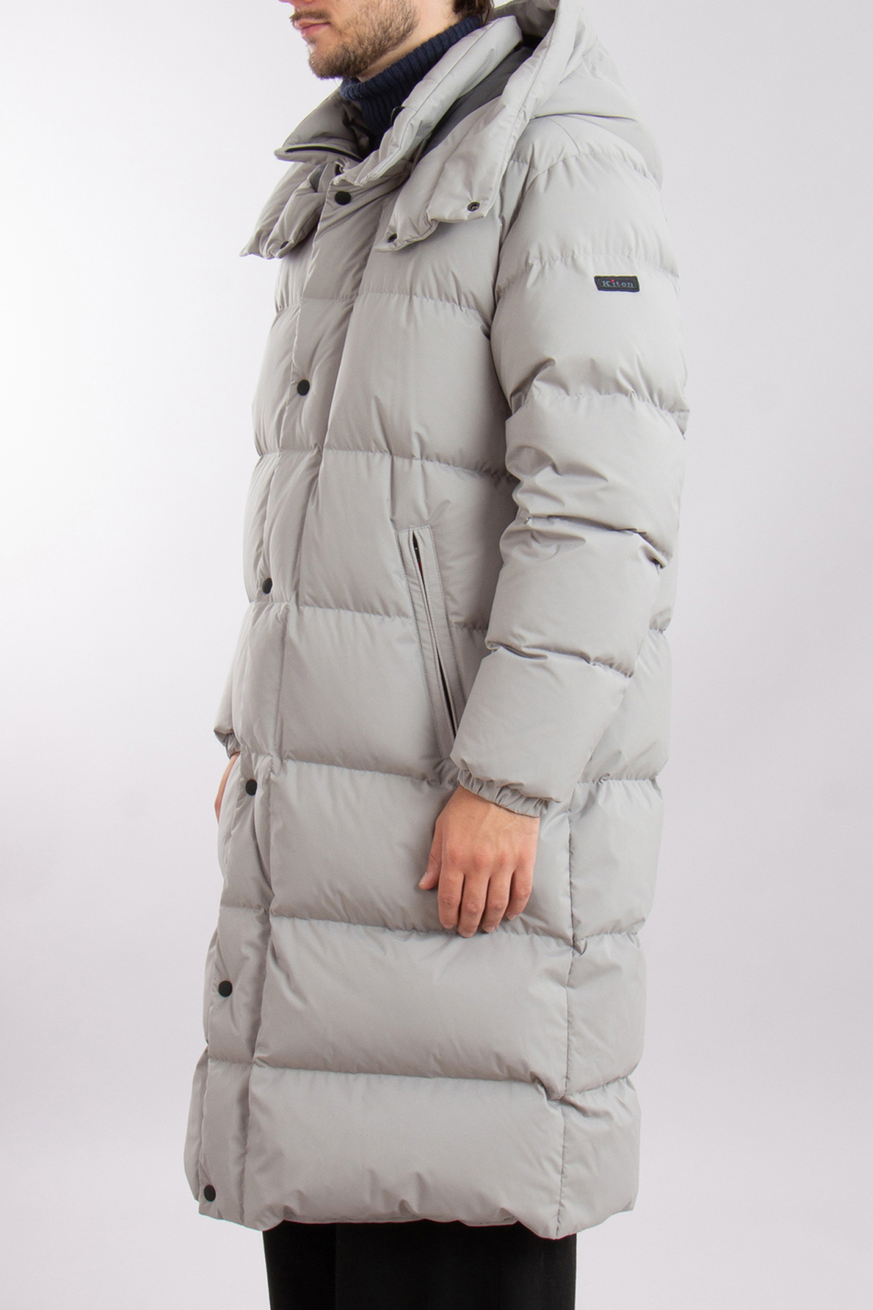 KITON Quilted Technical Fabric Down Coat