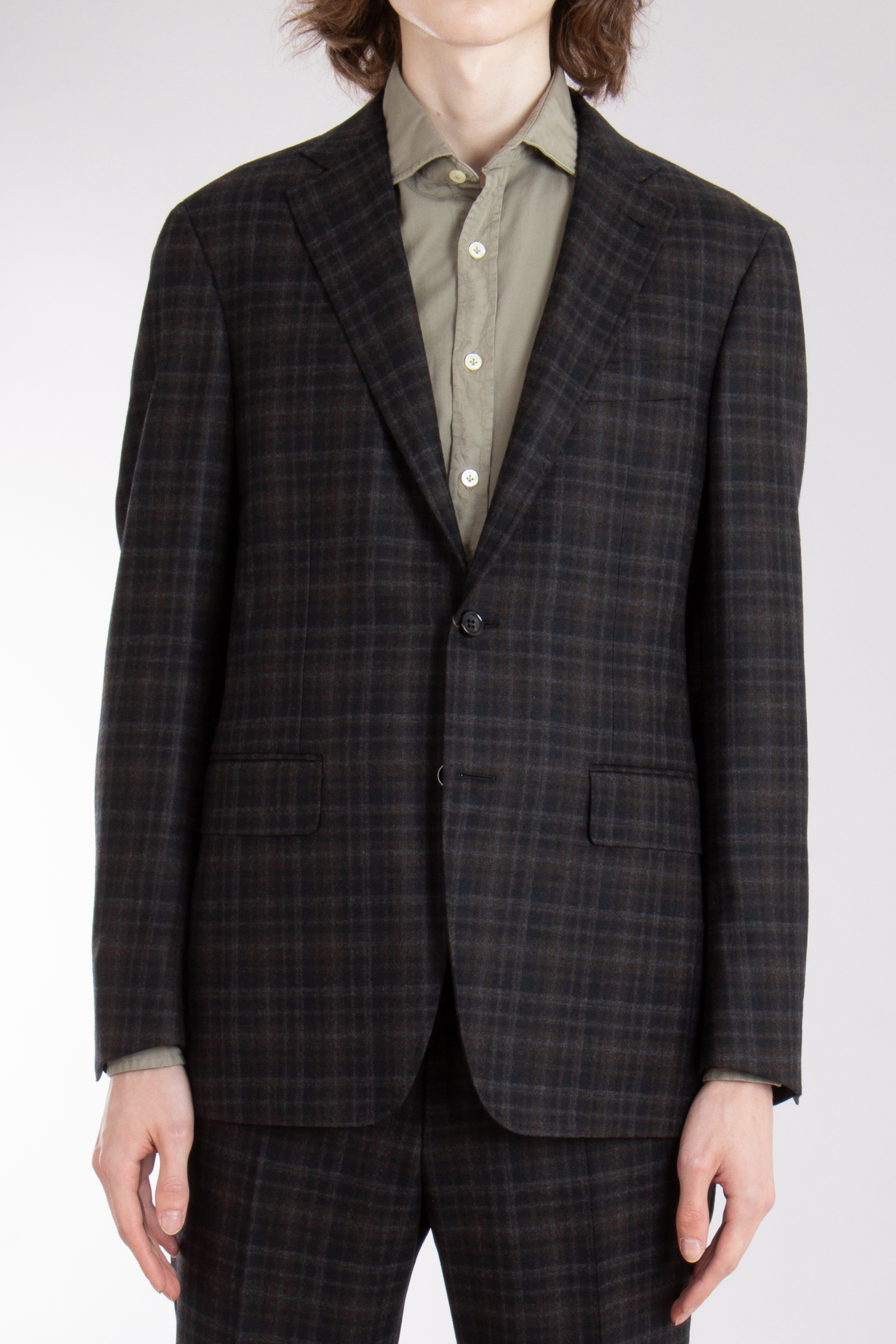 CANALI Modern Fit Checked Wool Suit Kei