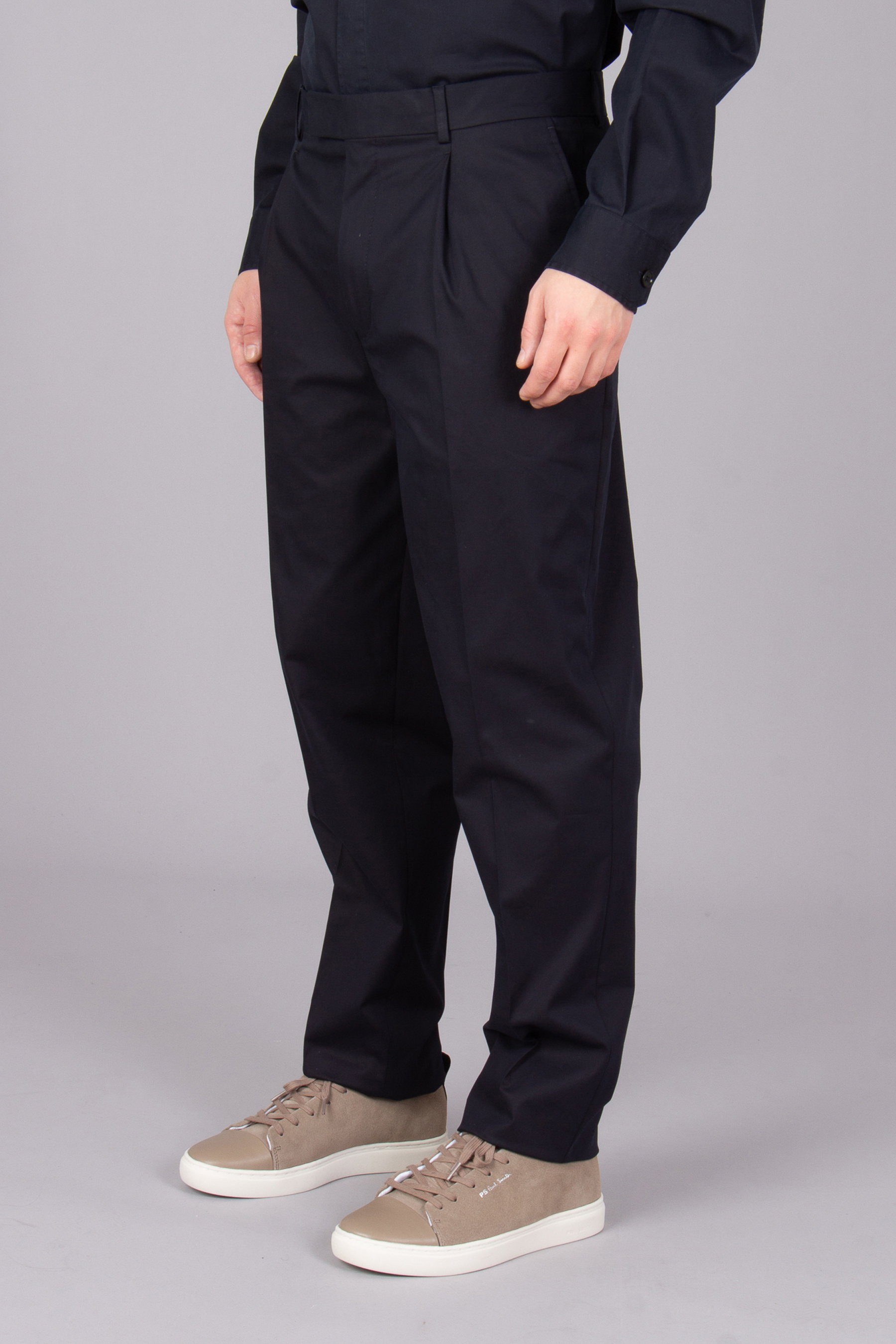 ZEGNA Pleated Fit Premium Cotton Stretch Pants