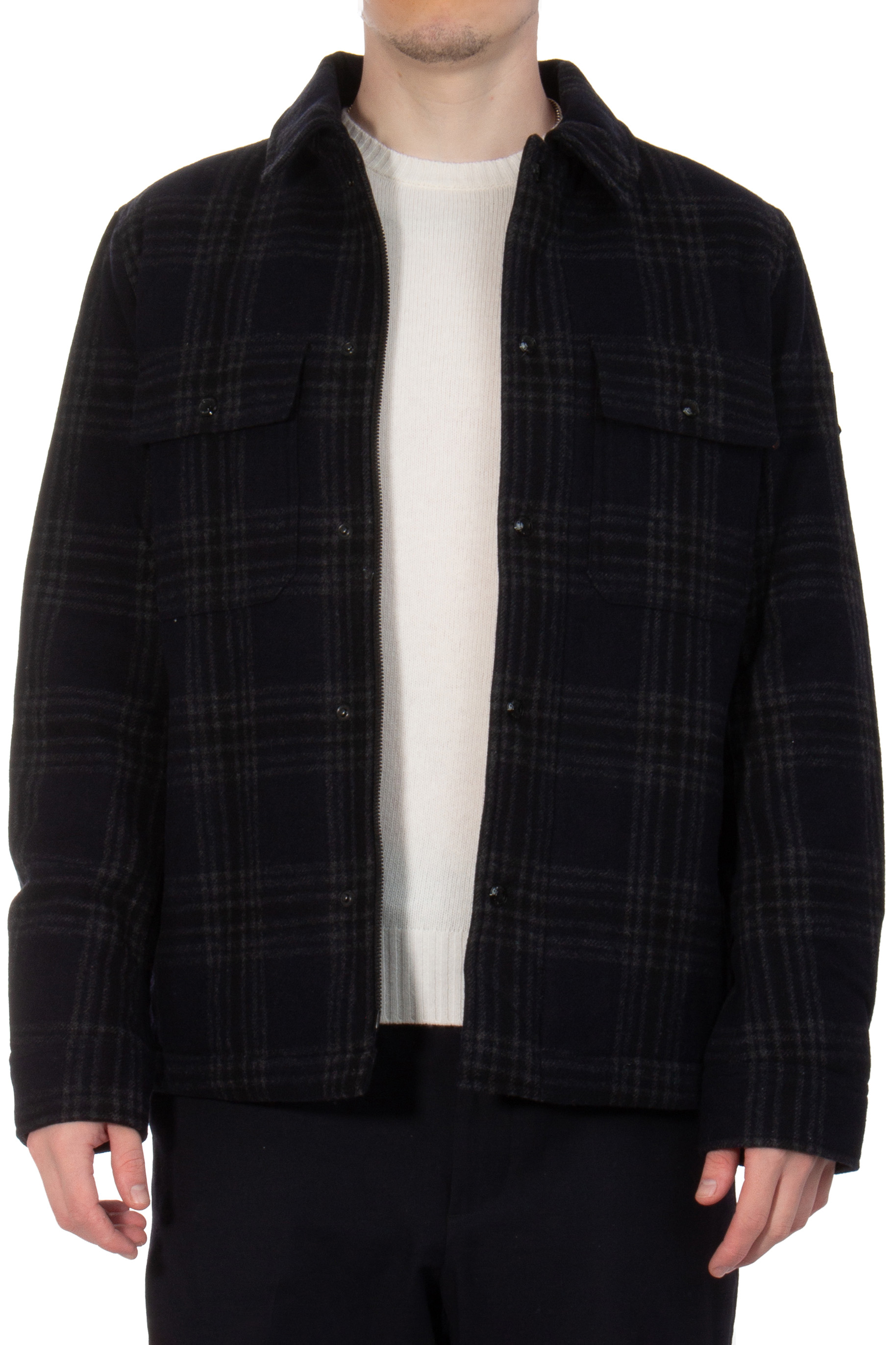 BELSTAFF Lined Checked Wool Blend Overshirt Longford