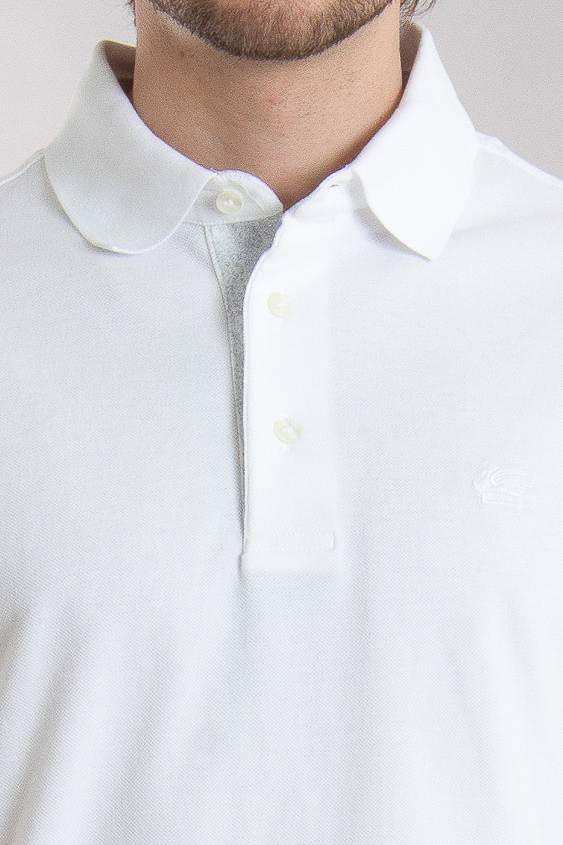 ETRO Embroidered Cotton Piqué Polo Shirt