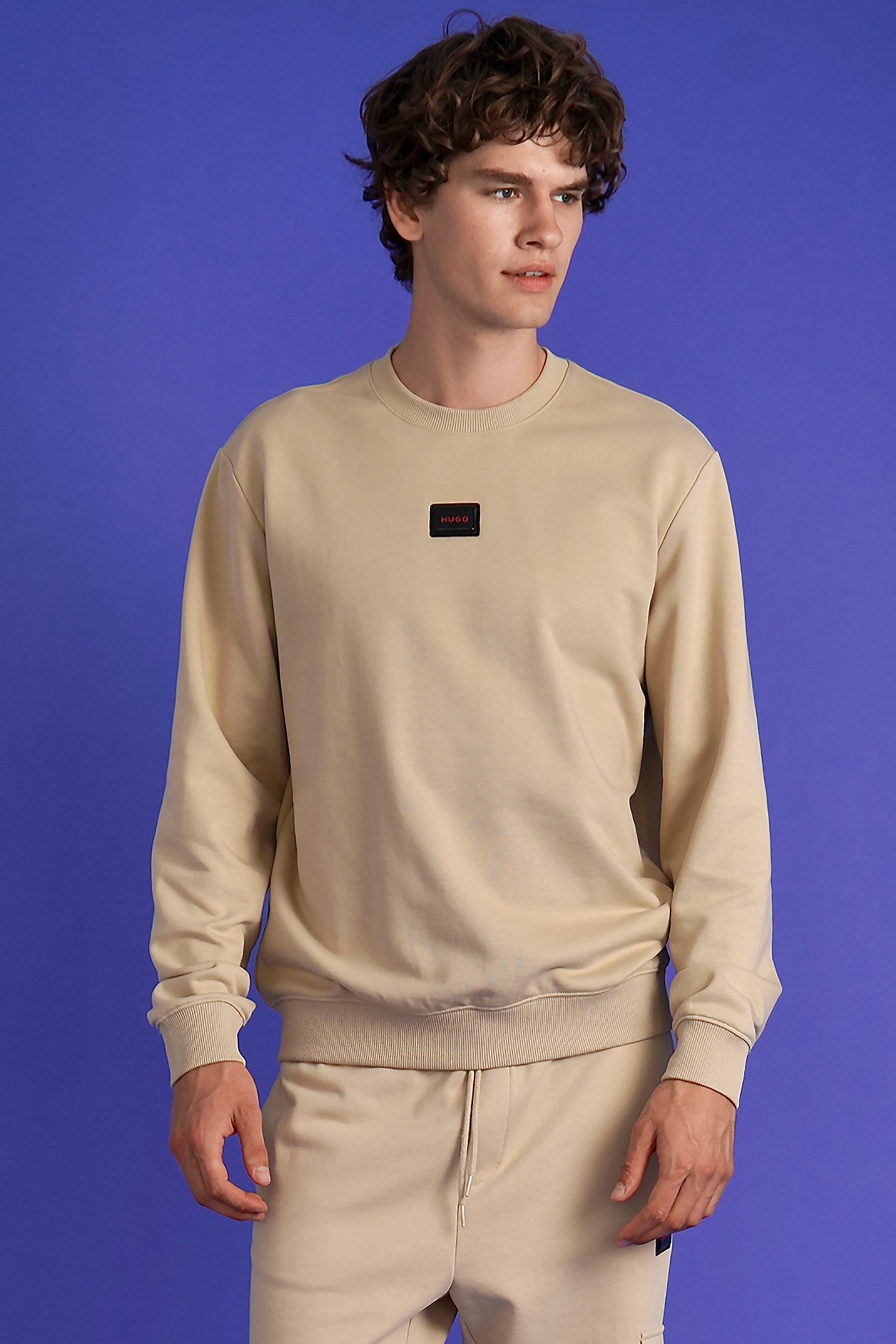 HUGO Regenerative Cotton Terry Sweatshirt Diragol