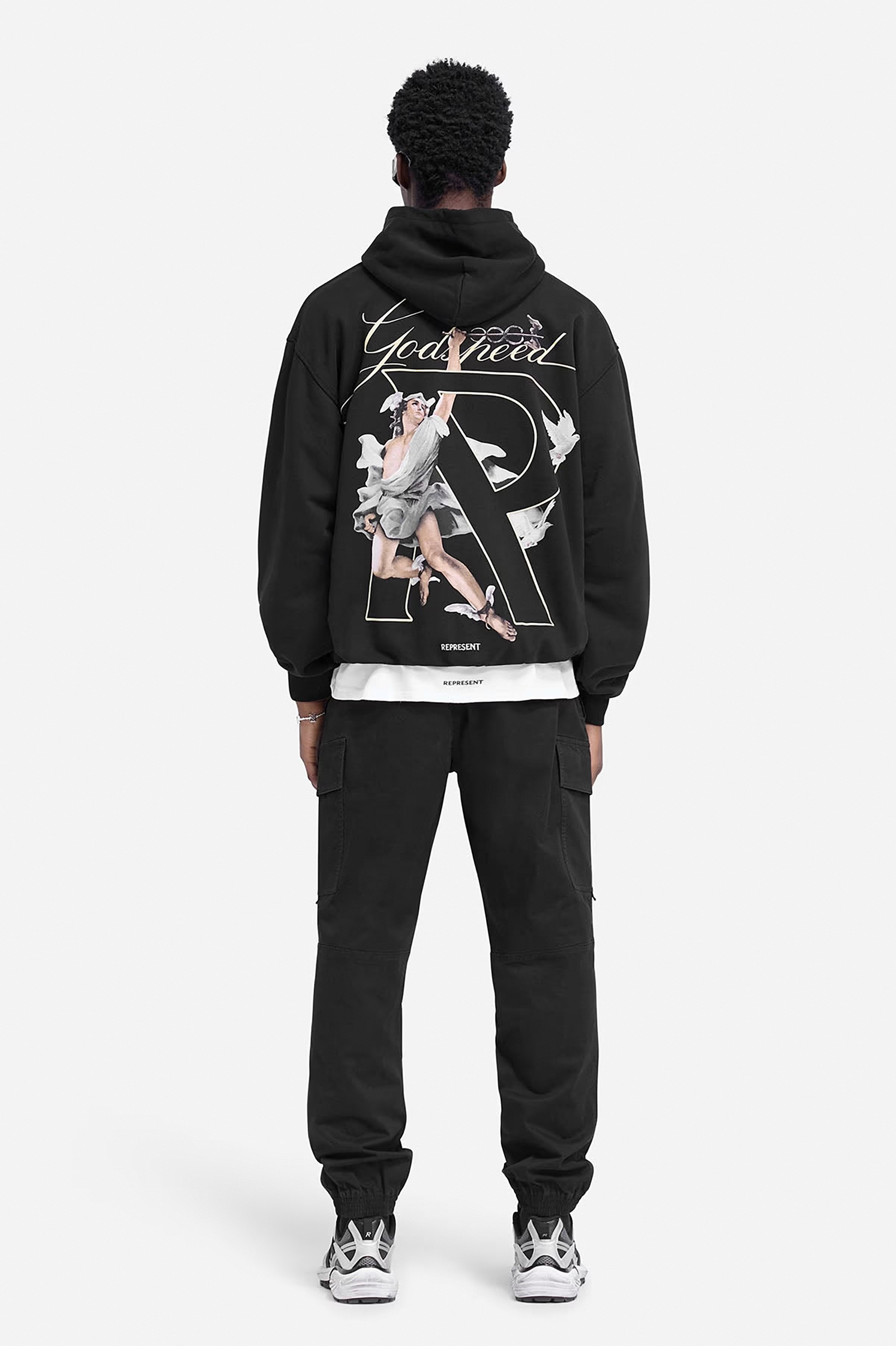 REPRESENT Hermes Print Cotton Hoodie