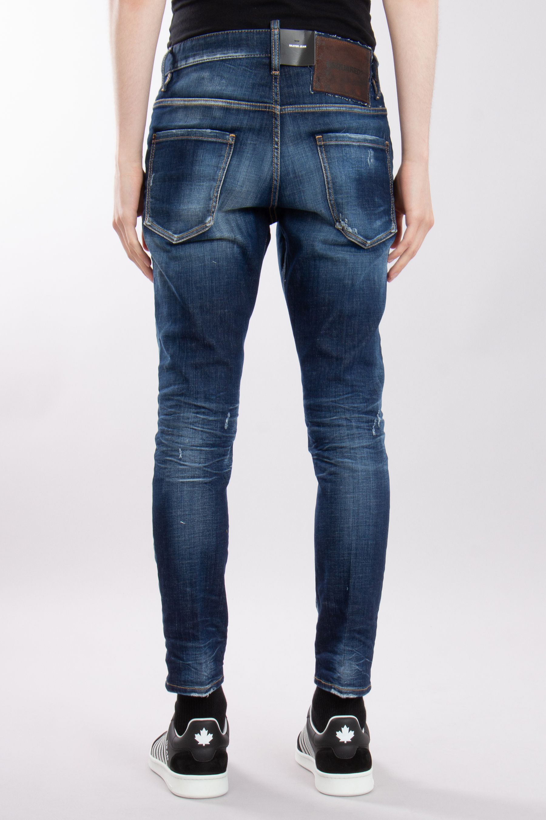 DSQUARED2 Cotton Stretch Denim Skater Jeans