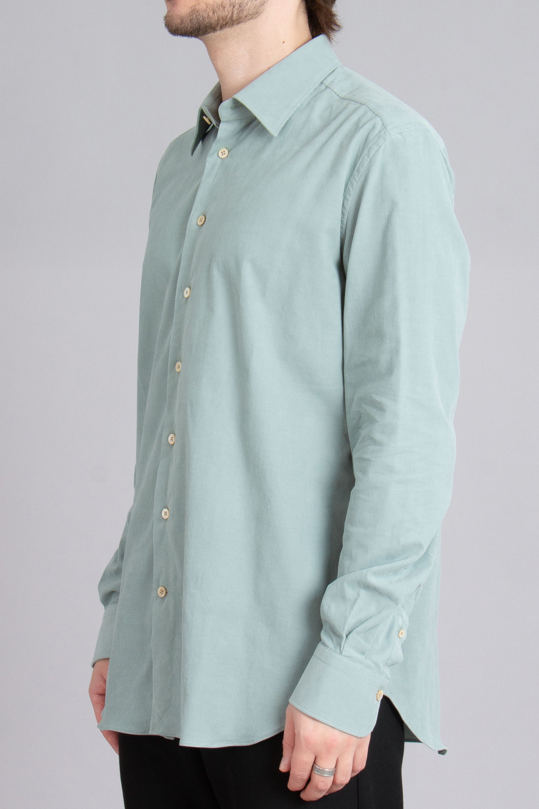 EMANUELE MAFFEIS Regular Fit Cotton Corduroy Shirt