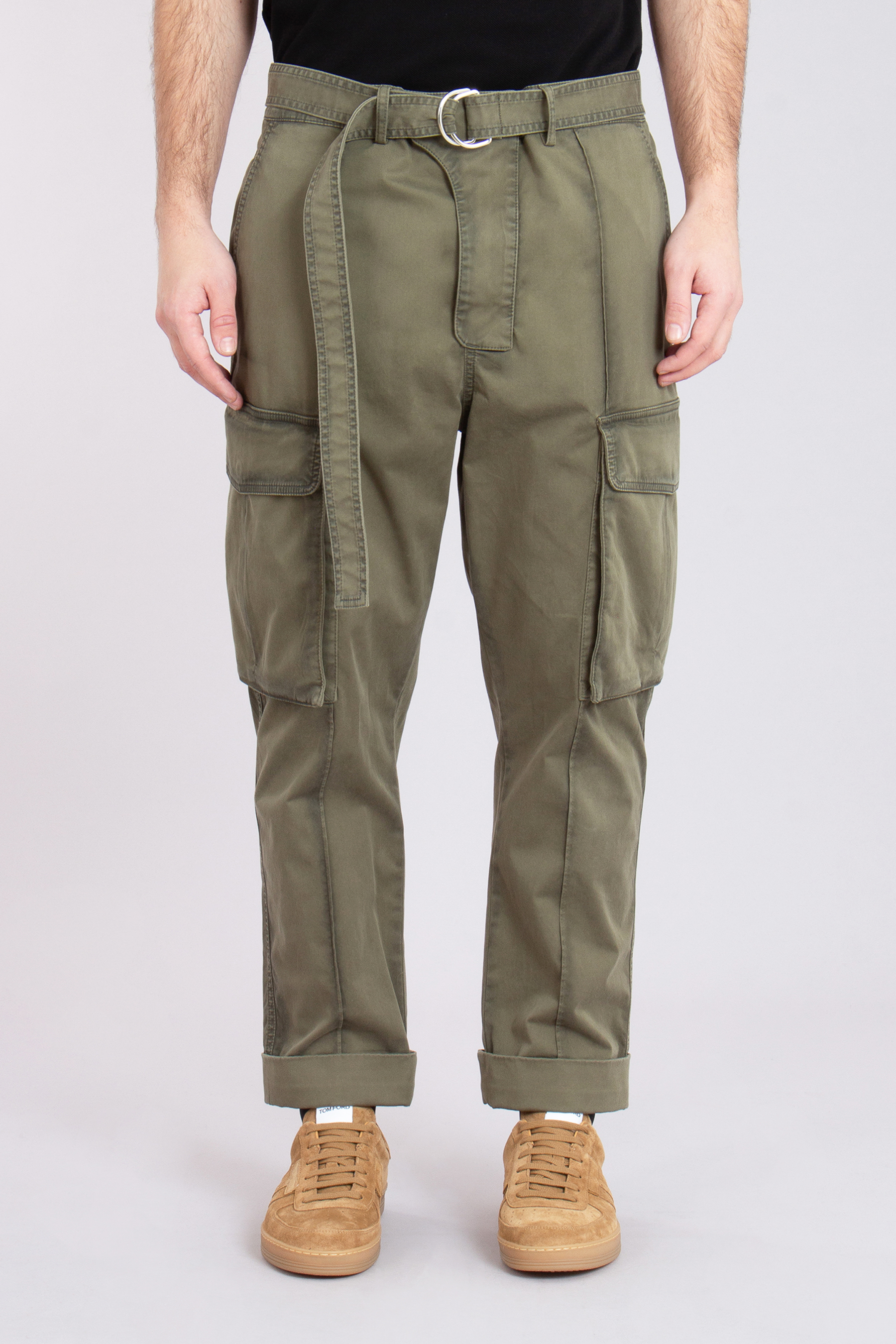 BALMAIN Regular Fit Cotton Stretch Cargo Pants