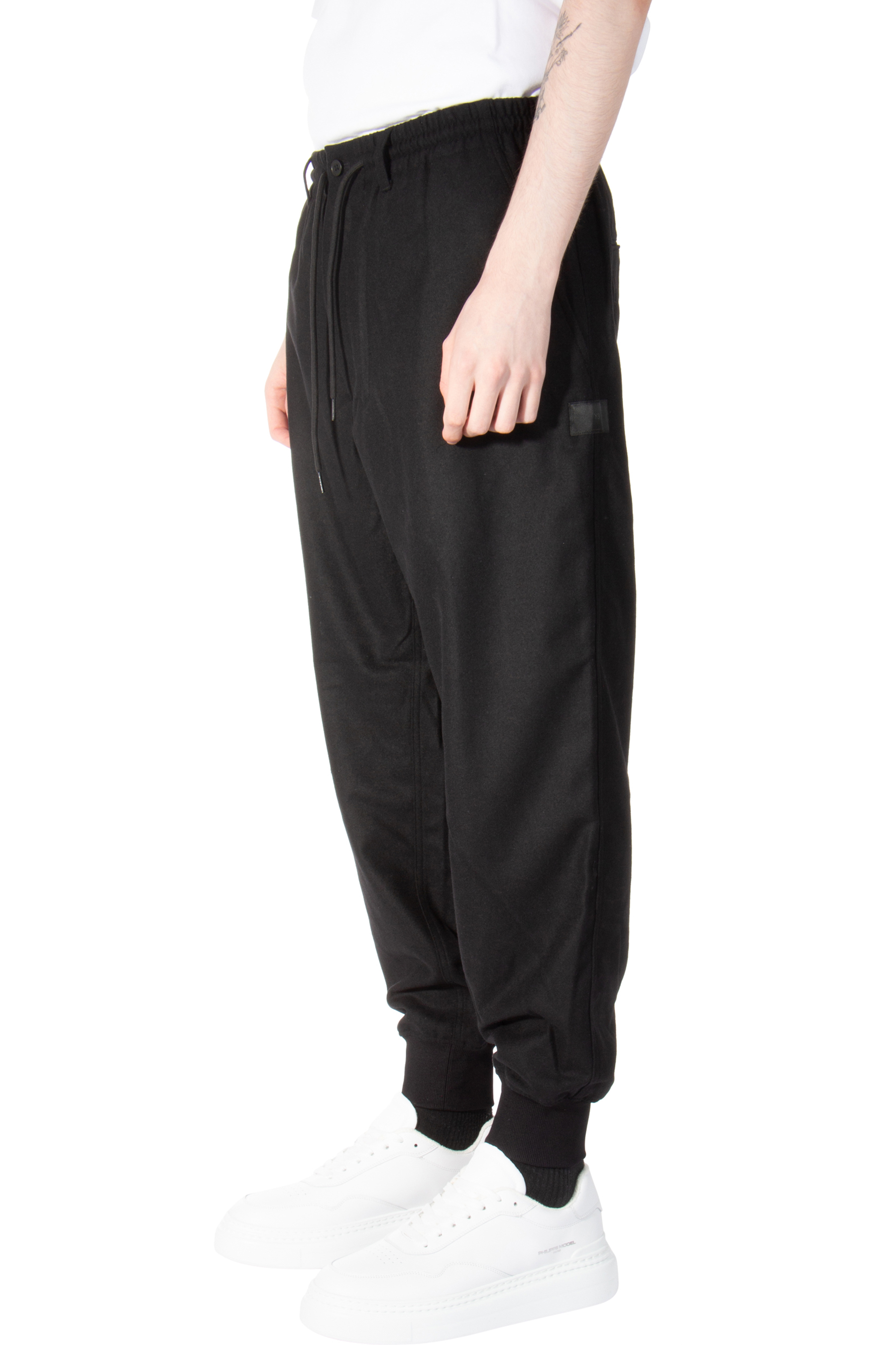 Y-3 Wool Blend Cuffed Flannel Pants