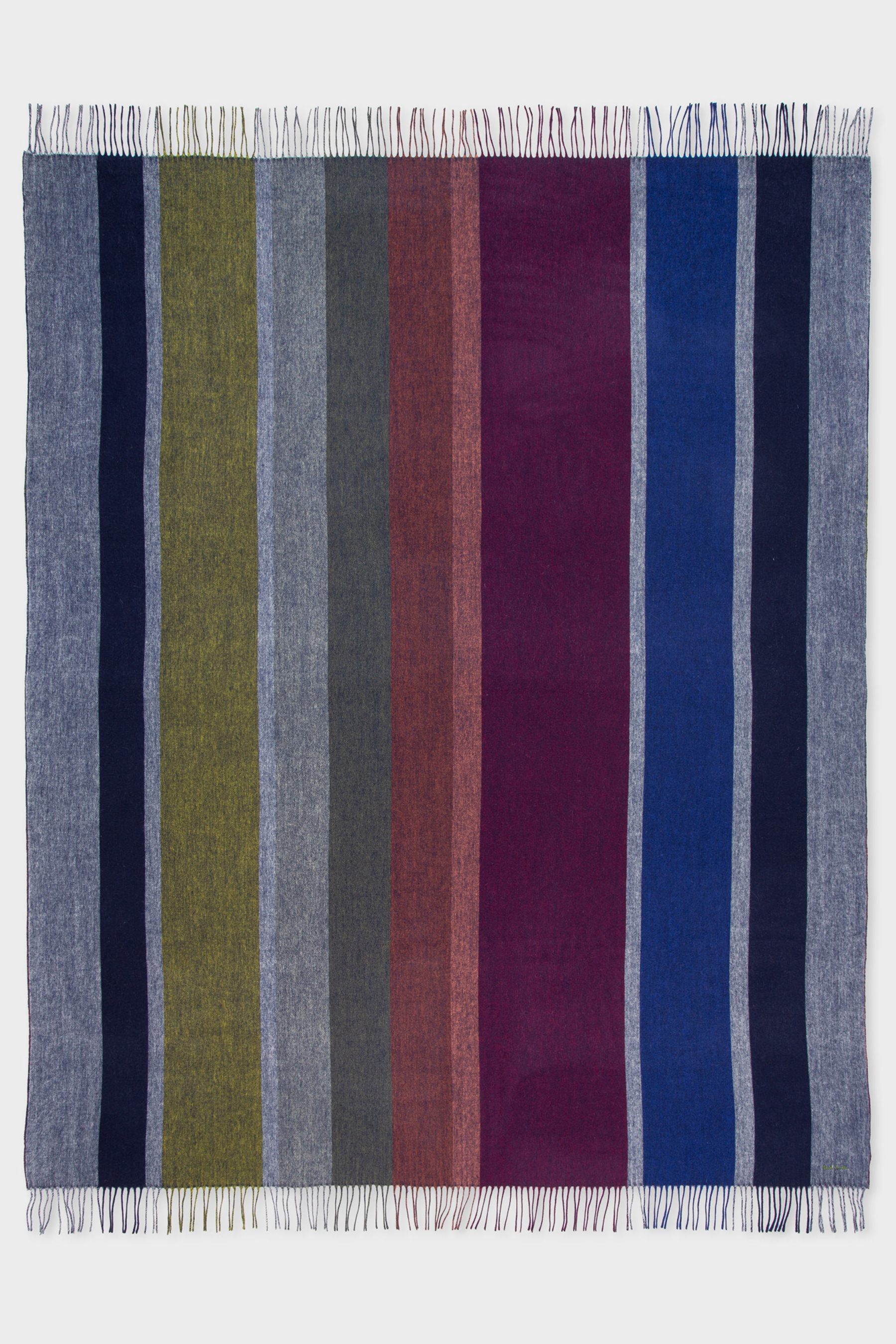 PAUL SMITH Graphic Stripe Cashmere Blend Blanket