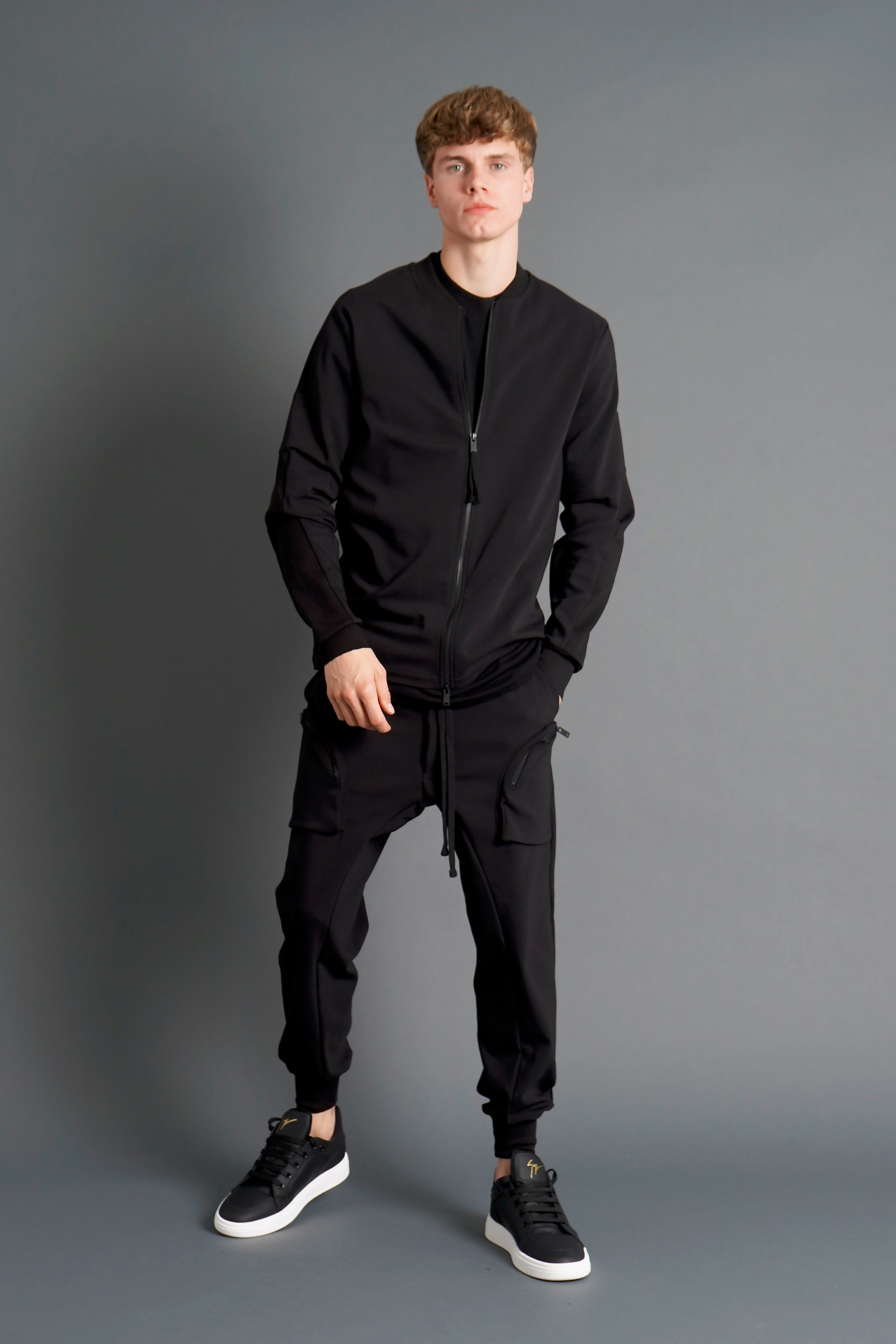 THOM KROM Bomber Collar Overshirt