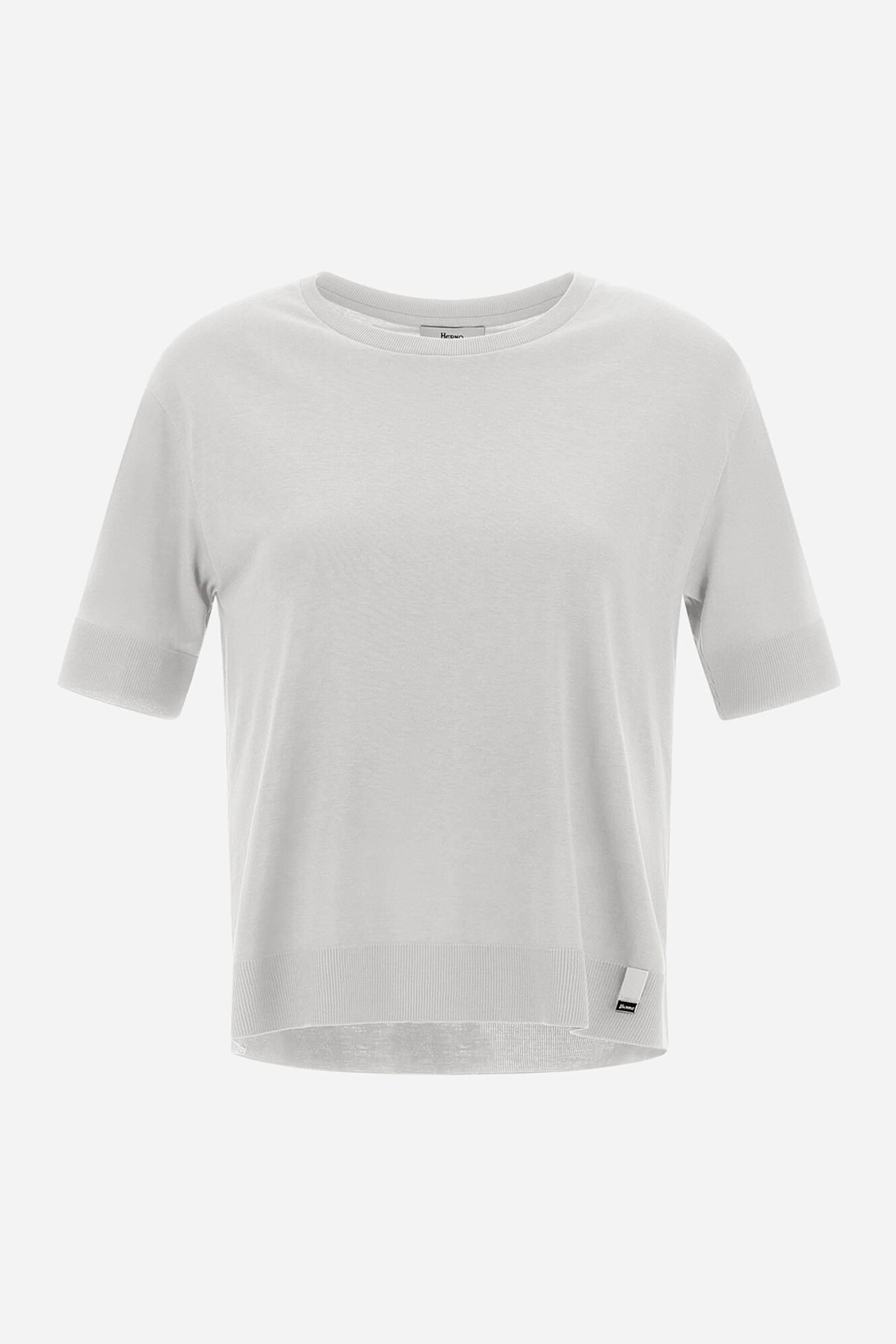 HERNO Glam Knit Effect Lyocell-Cotton Blend T-Shirt