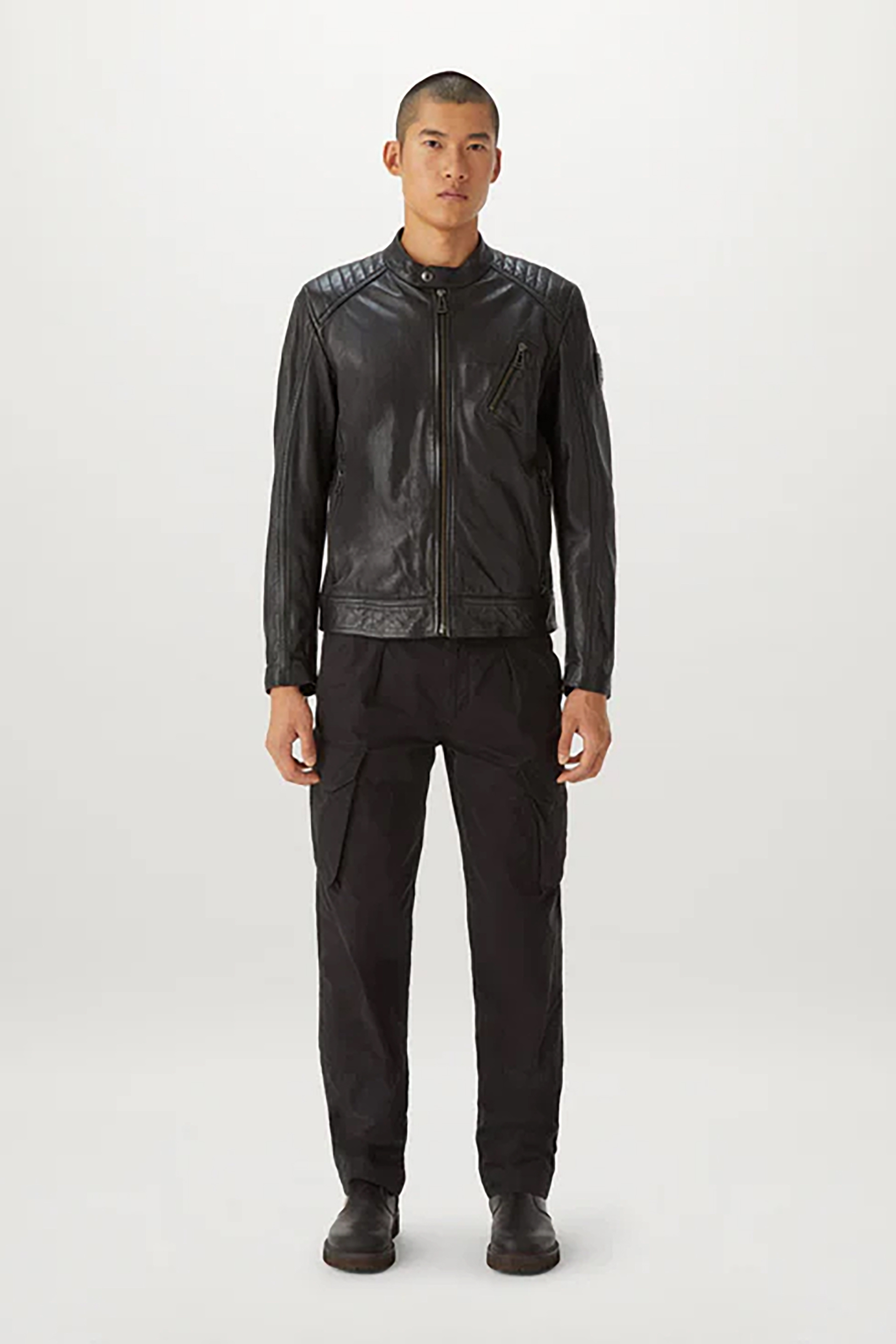 BELSTAFF Cheviot Lamb Leather V Racer Jacket