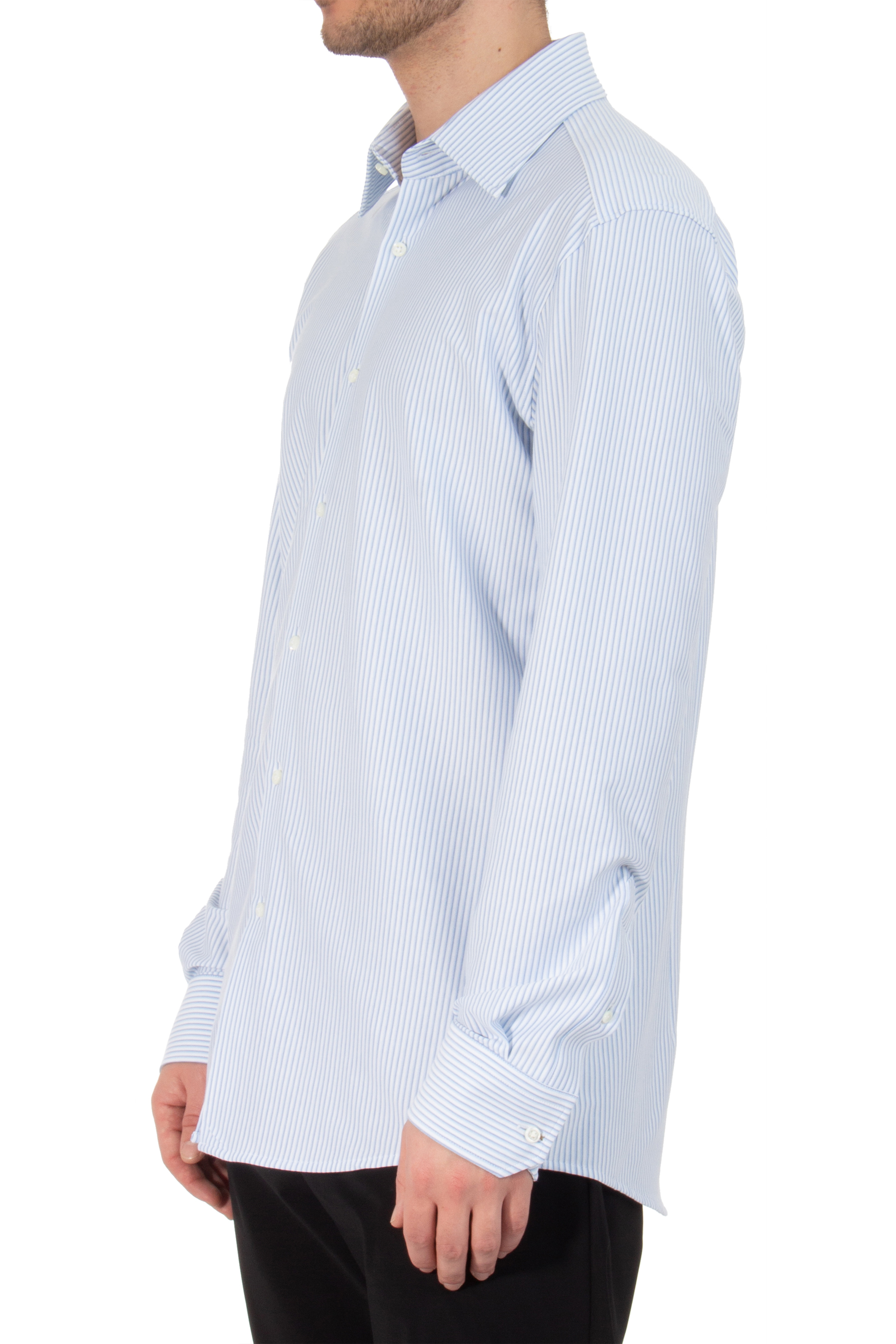 BOSS Striped Cotton Blend Stretch Shirt L-Hays