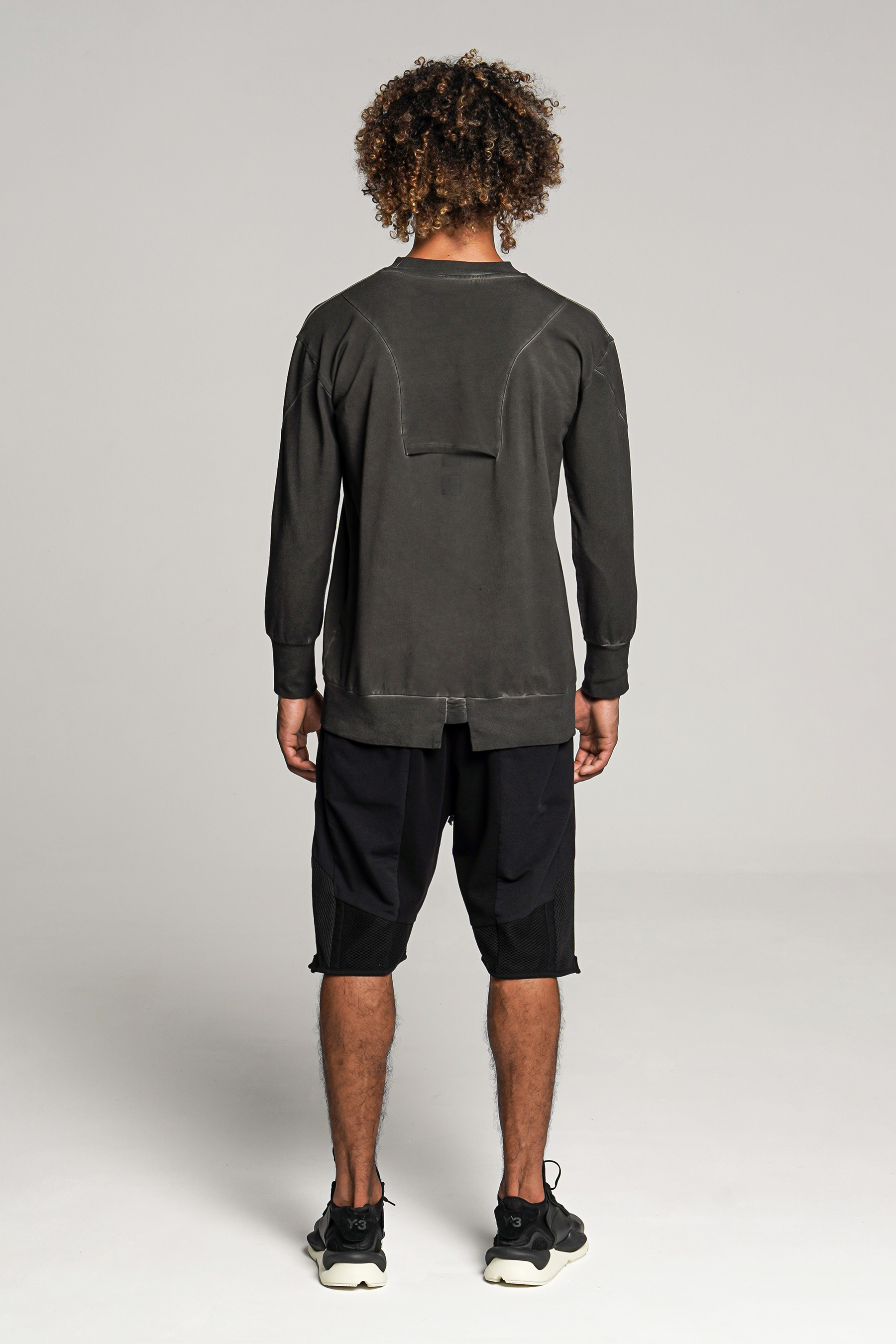 RE:VOLVER ATELIER Slit Cotton Stretch Jersey Sweatshirt