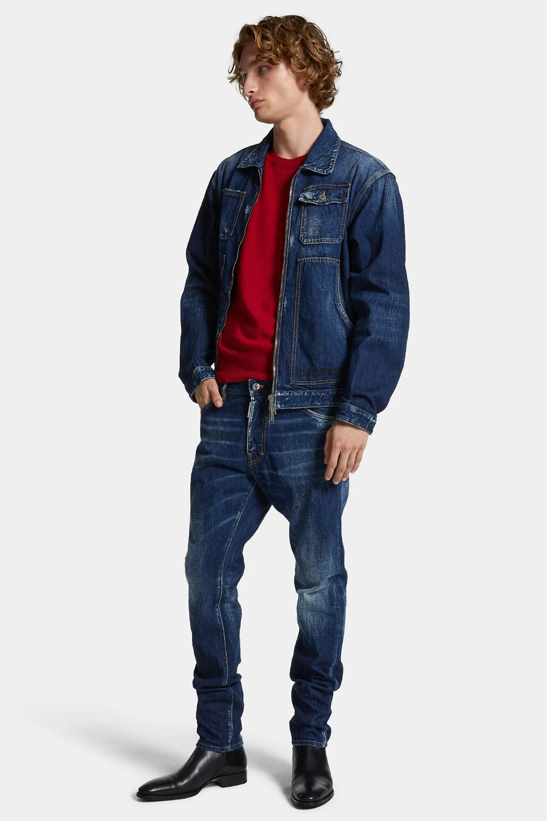 DSQUARED2 Dark Semplice Cotton Denim Cool Guy Jeans