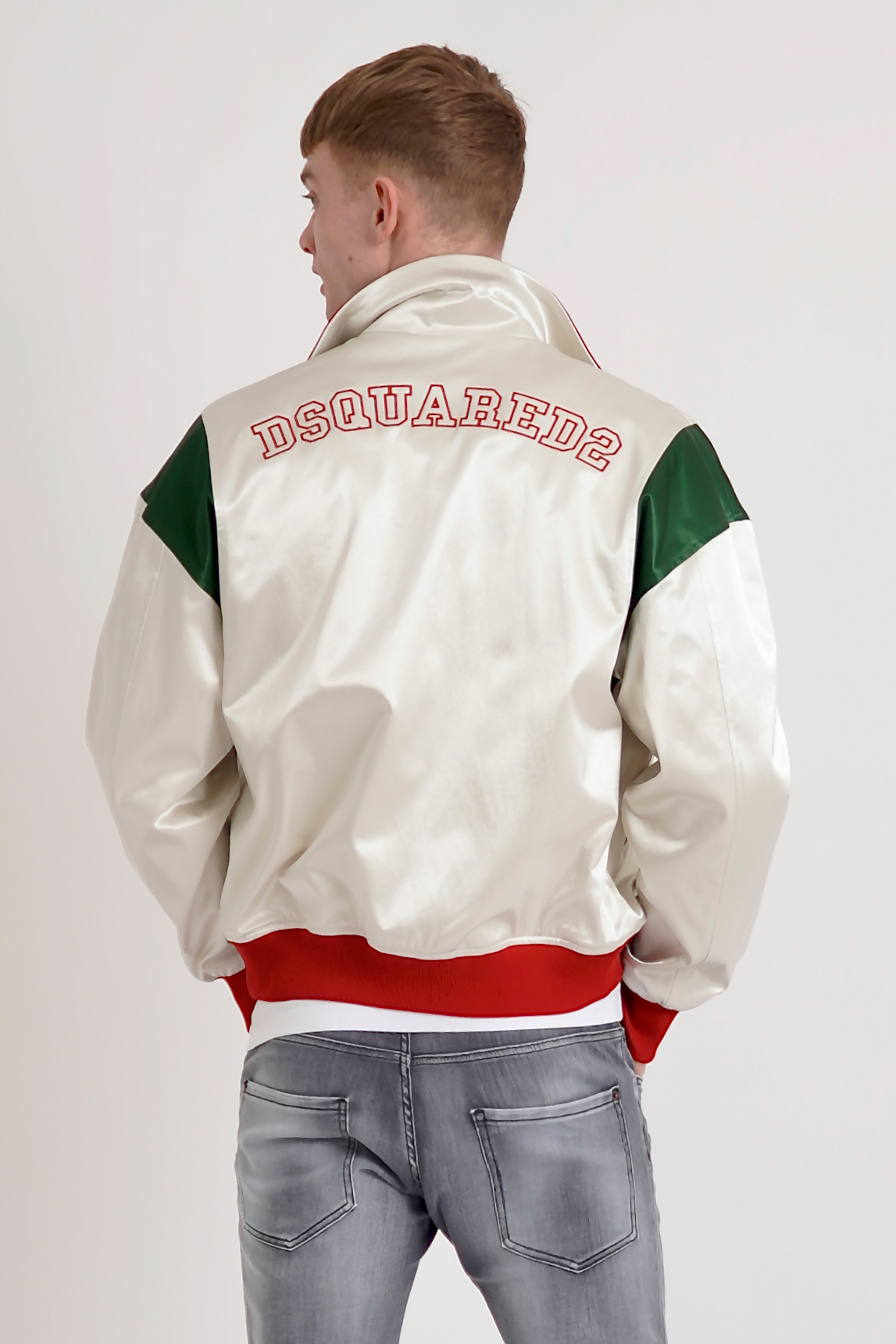 DSQUARED2 Bowling Satin Bomber Jacket