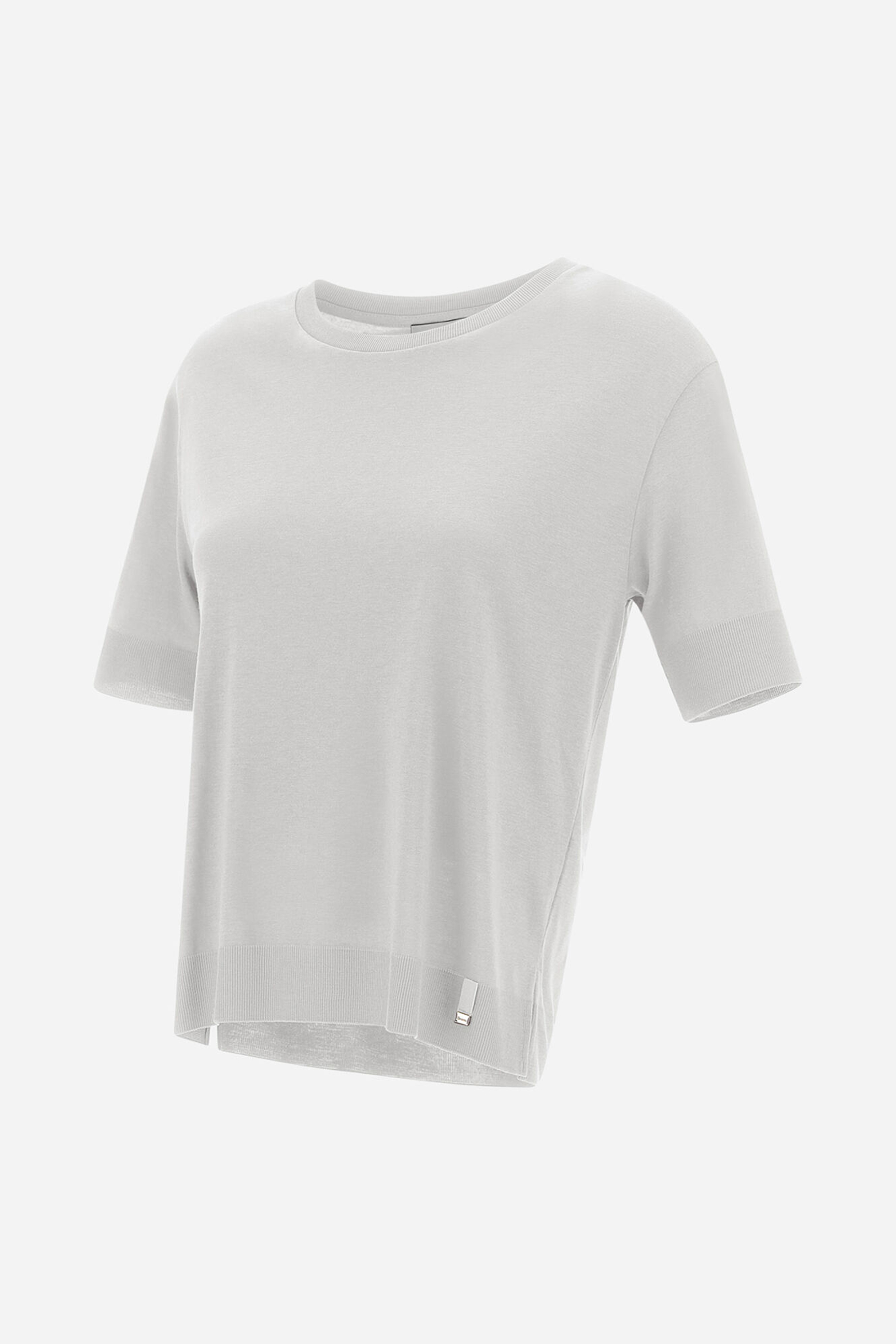 HERNO Glam Knit Effect Lyocell-Cotton Blend T-Shirt