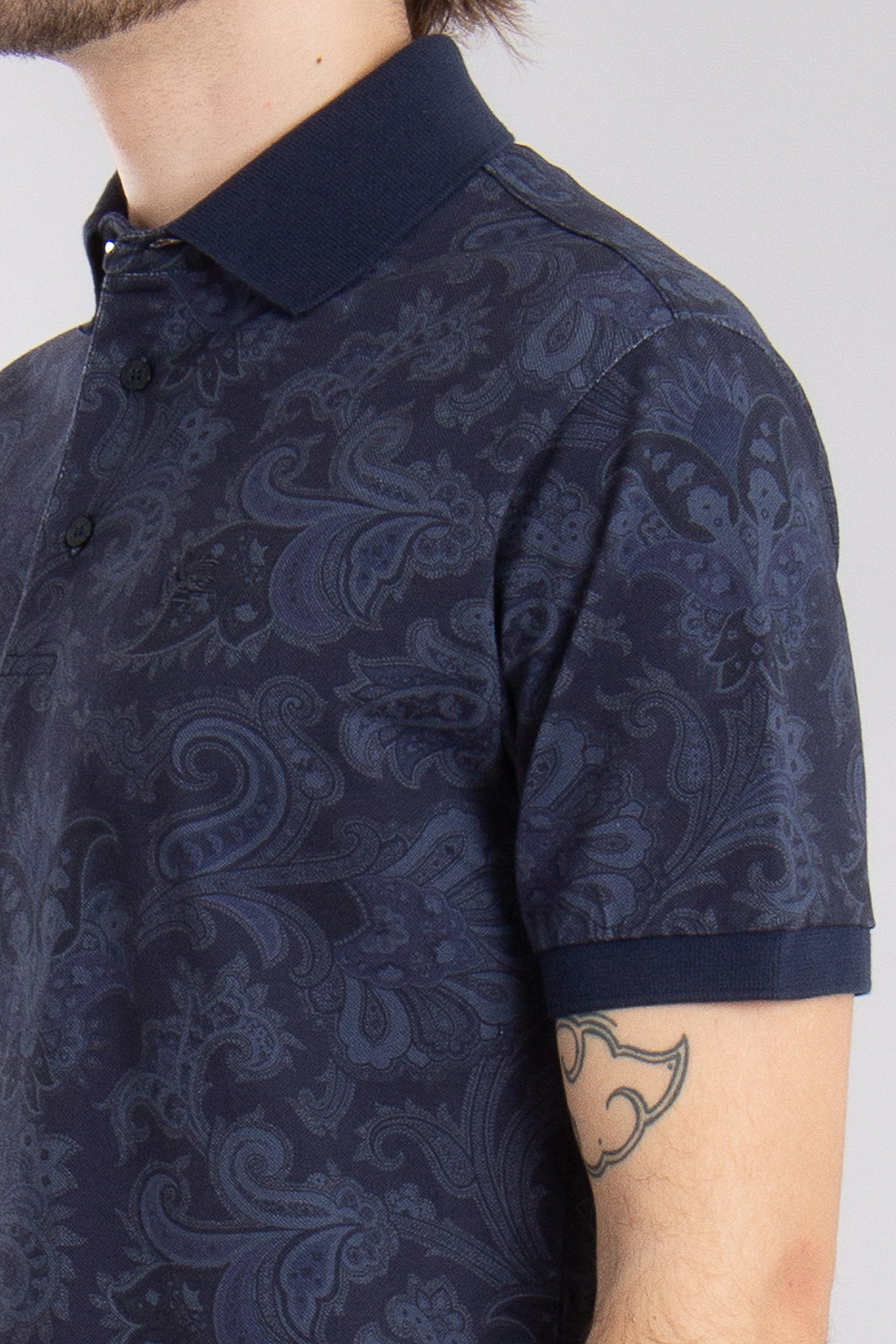 ETRO Roma Fit Paisley Print Cotton Piqué Polo Shirt