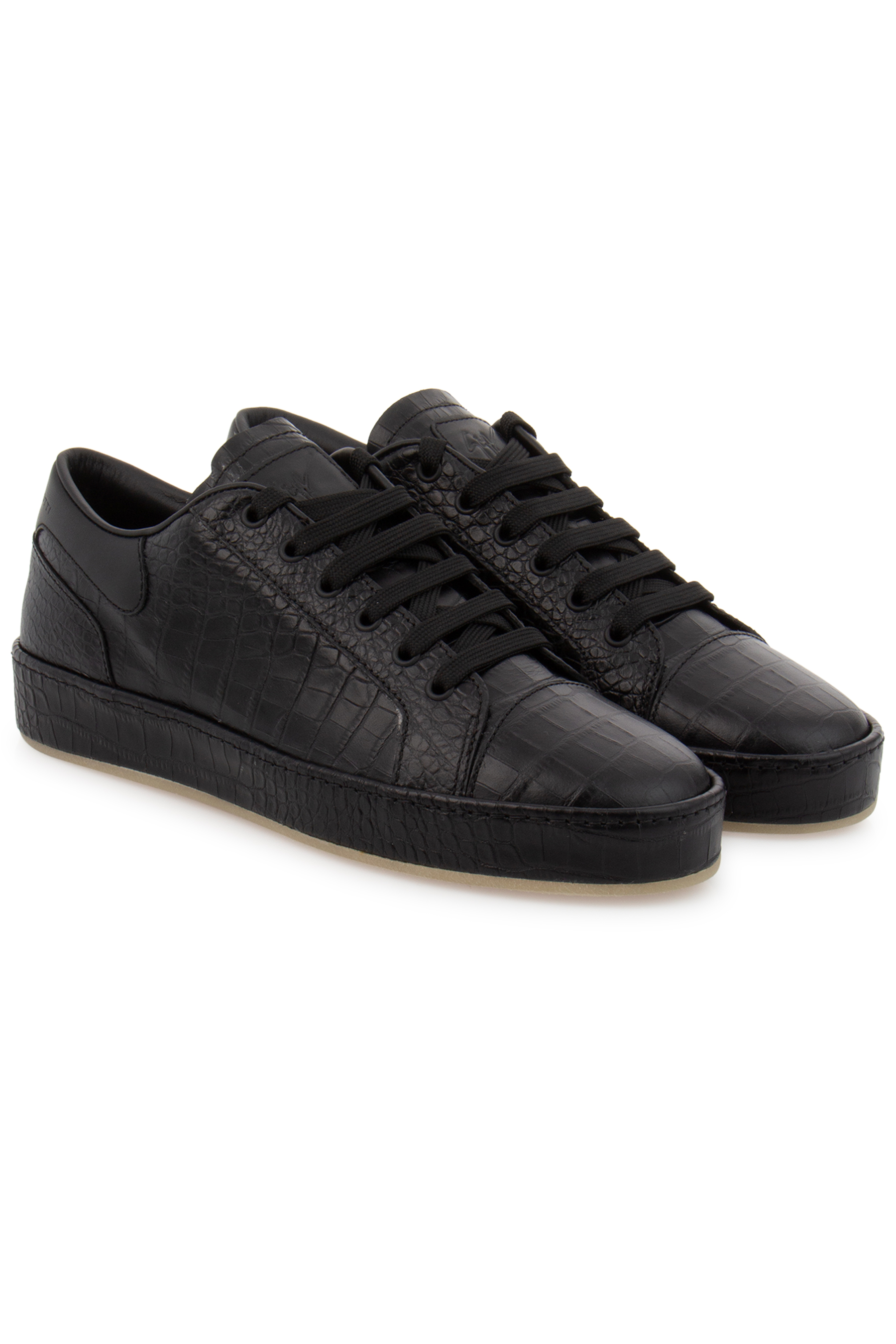 GIUSEPPE ZANOTTI Embossed Leather Sneakers City