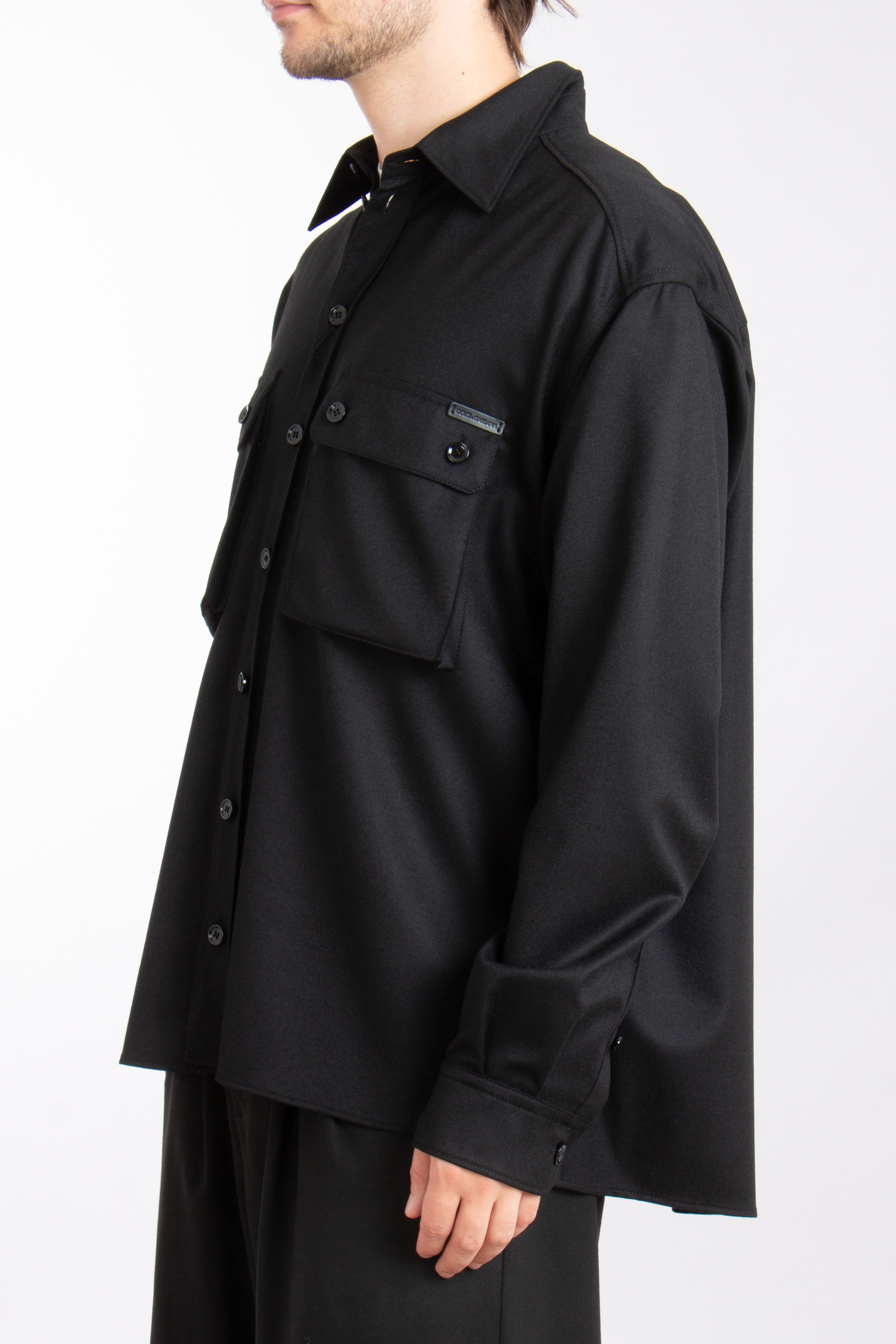 DOLCE & GABBANA Oversized Wool Overshirt