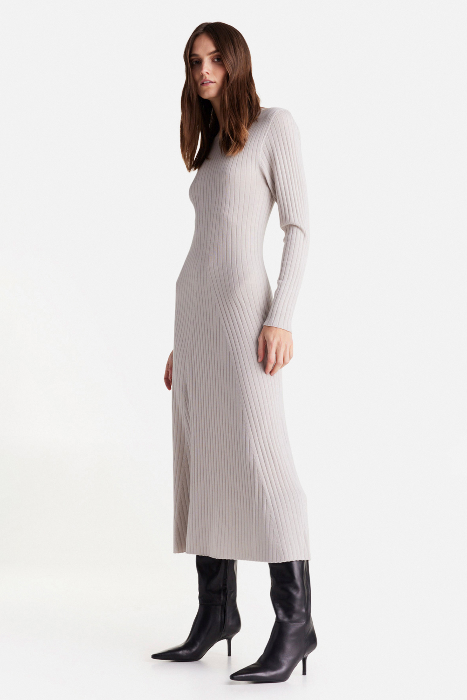 IHEART Ribbed Wool Knit Dress Luisida