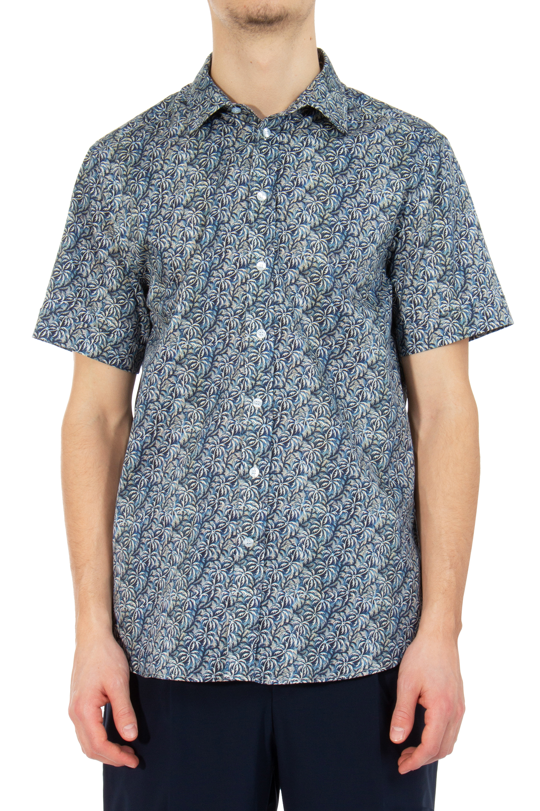 ETRO Patterned Cotton Short-Sleeve Shirt