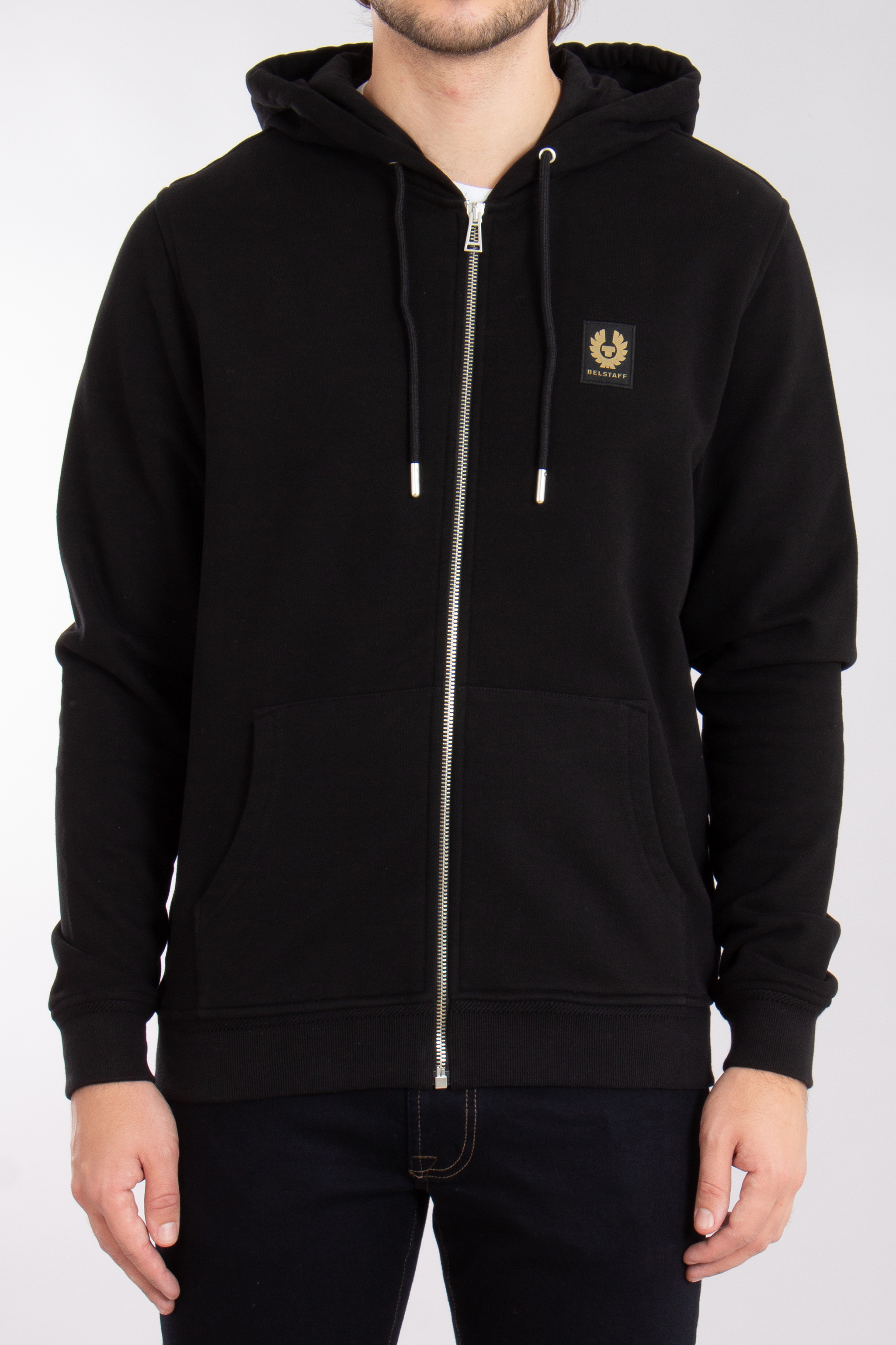 BELSTAFF Loopback Cotton Fleece Full Zip Hoodie