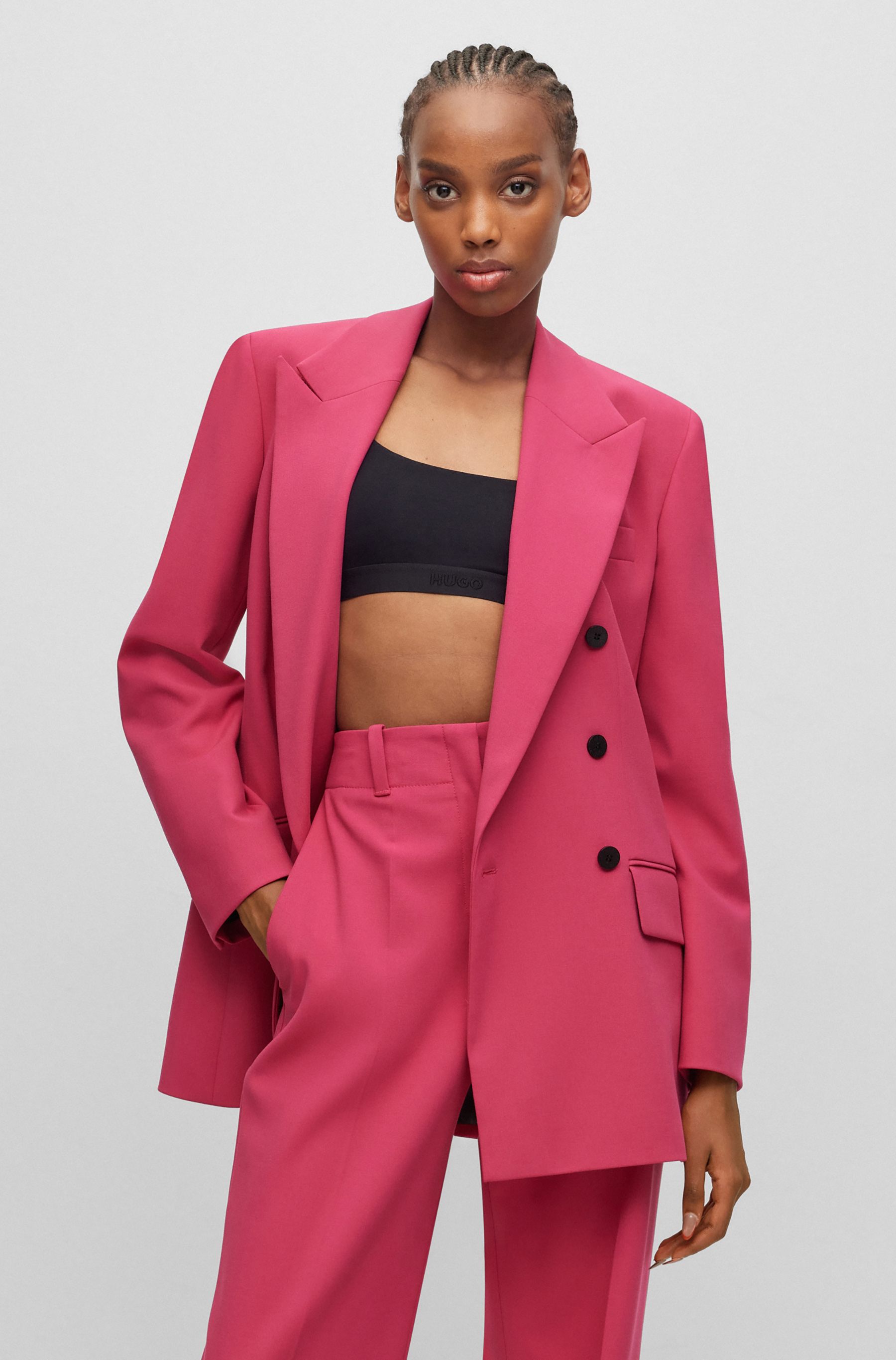 HUGO Relaxed Stretch Fabric Blazer Amalisa