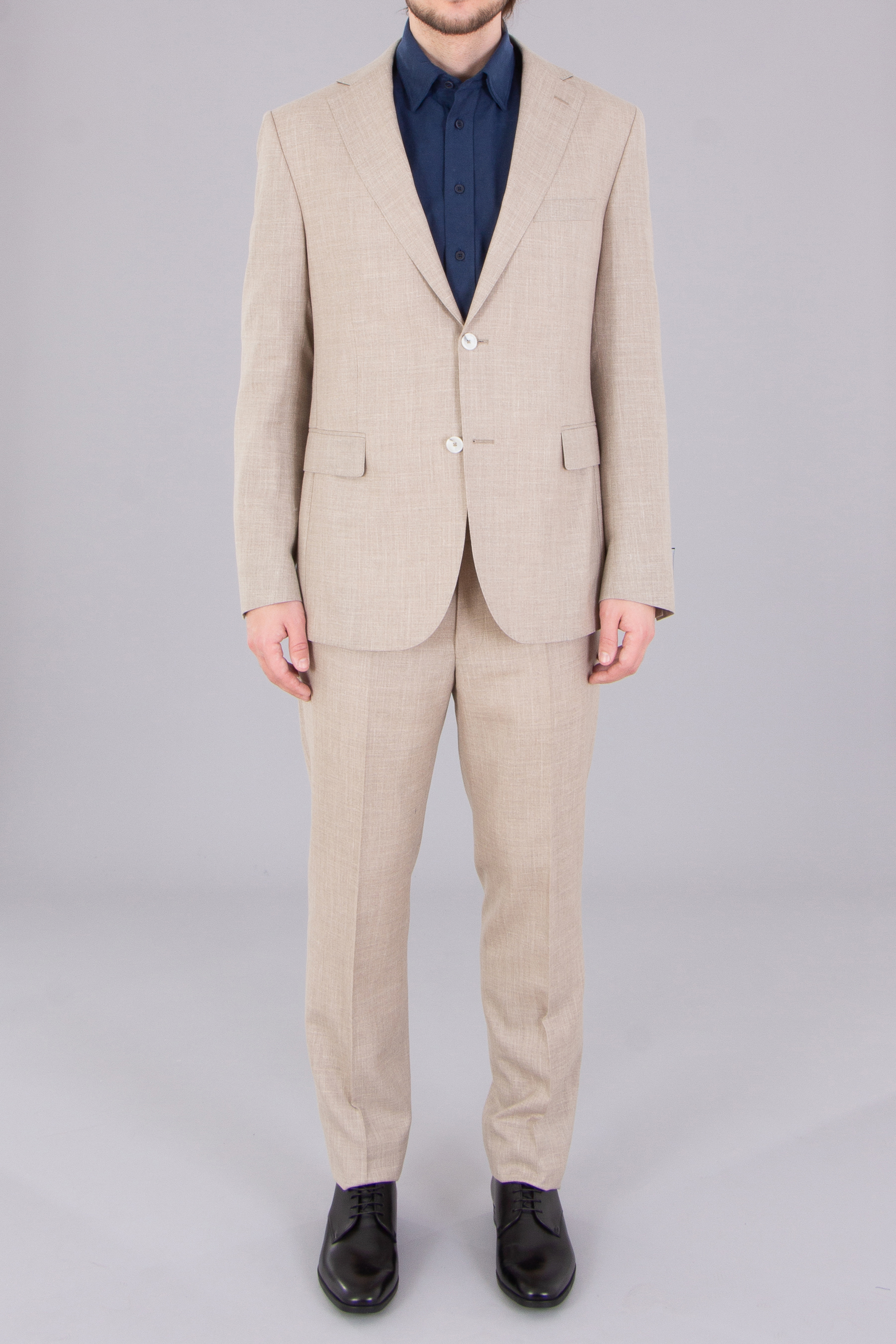 DRESSLER Regular Fit Summertime Wool-Silk-Linen Blend Suit Sean