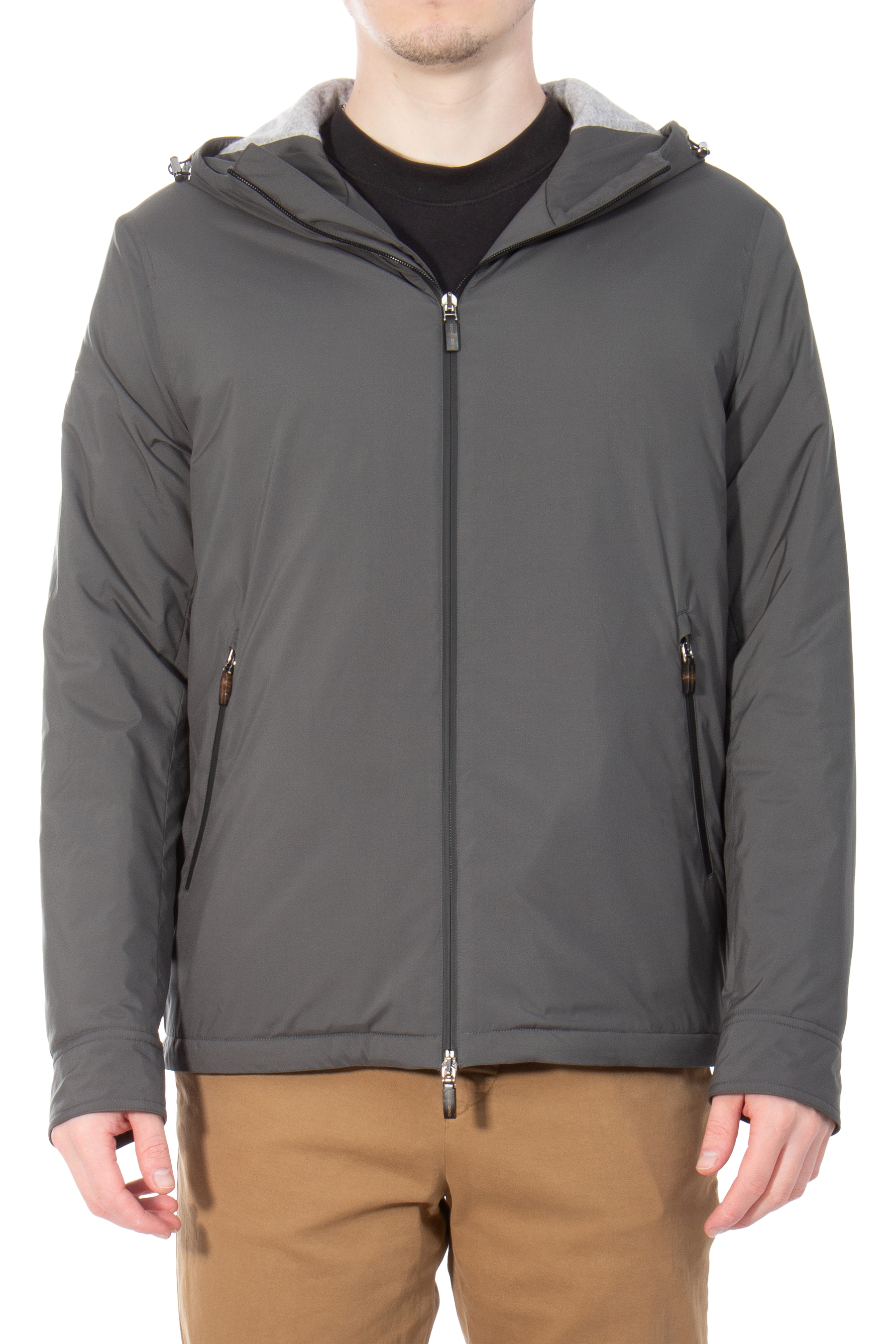 COLOMBO Hooded Technical Fabric Car Coat