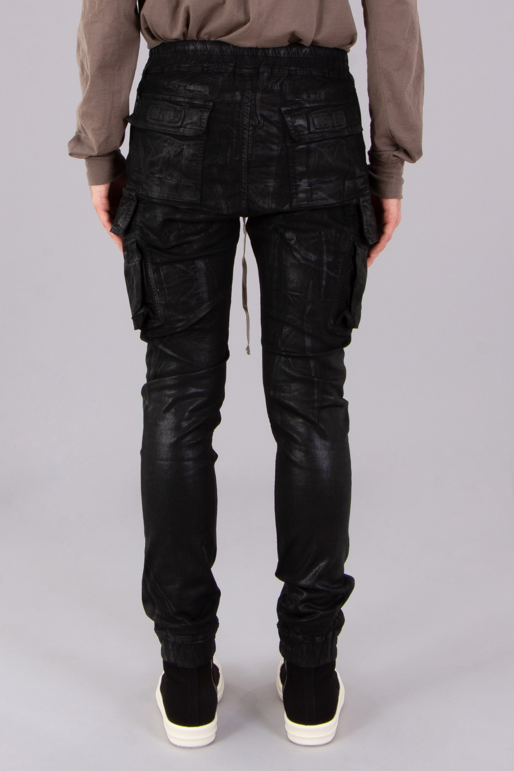 RICK OWENS DRKSHDW Mastodon Cut Overdyed Foil Stretch Denim Pants