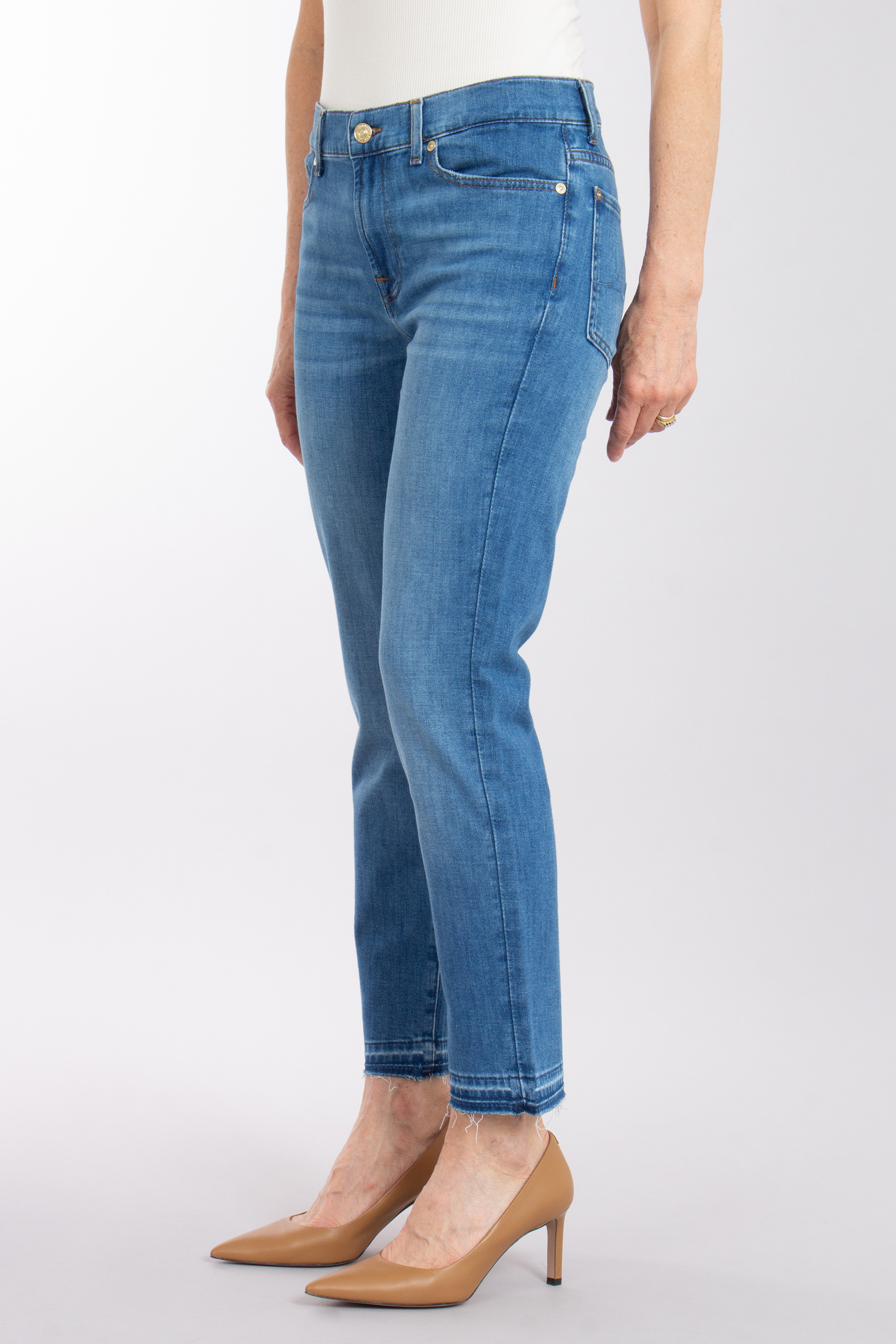 7 FOR ALL MANKIND American Vintage Left Hand Denim Jeans Roxanne Ankle