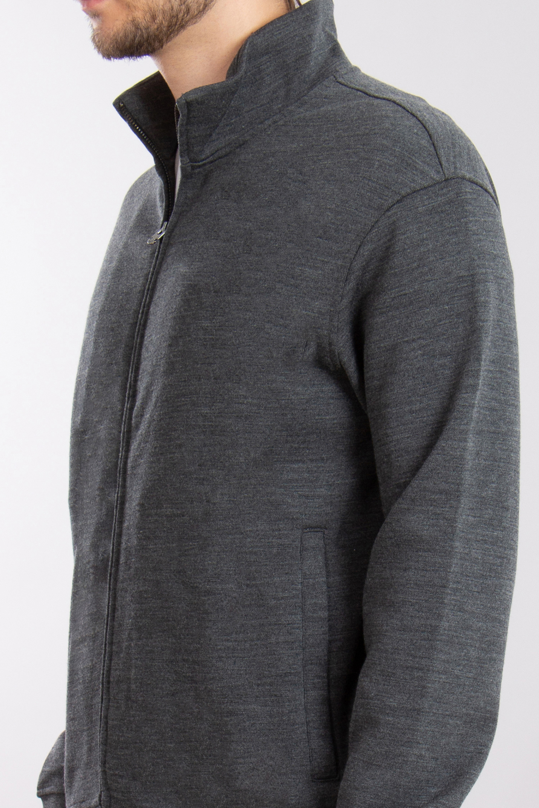 EMPORIO ARMANI Travel Essential Virgin Wool-Cotton Blend Sweat Jacket