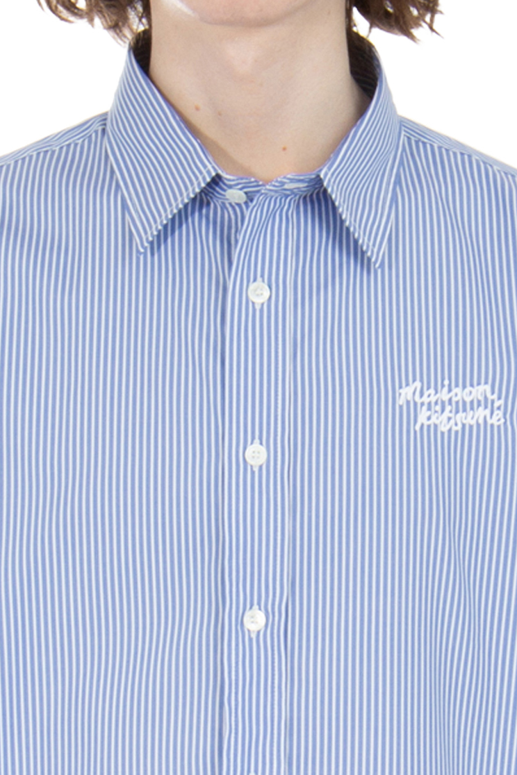 MAISON KITSUNÉ Casual Striped Cotton Shirt