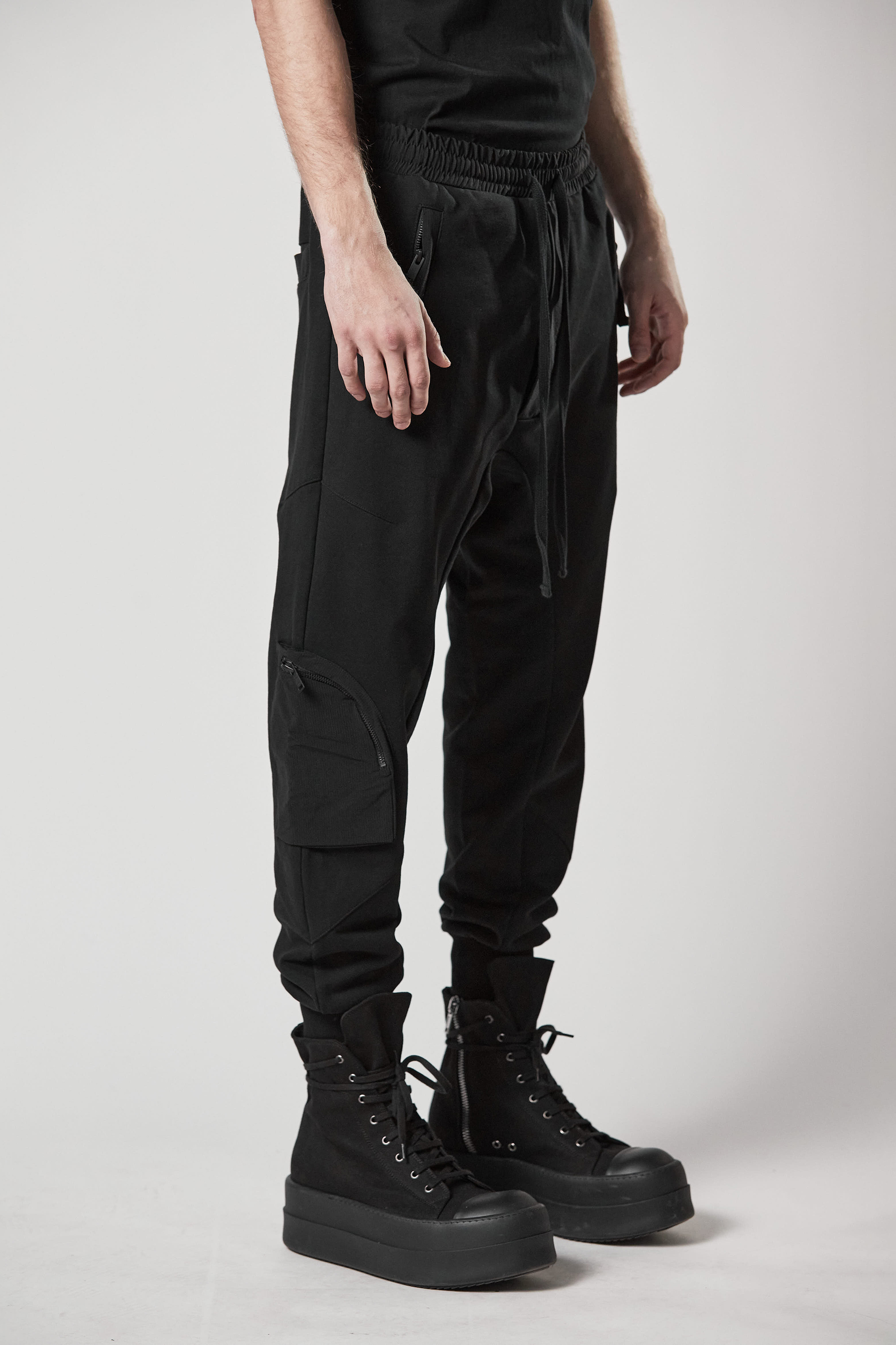 THOM KROM Drop Crotch Cotton Jersey Pants