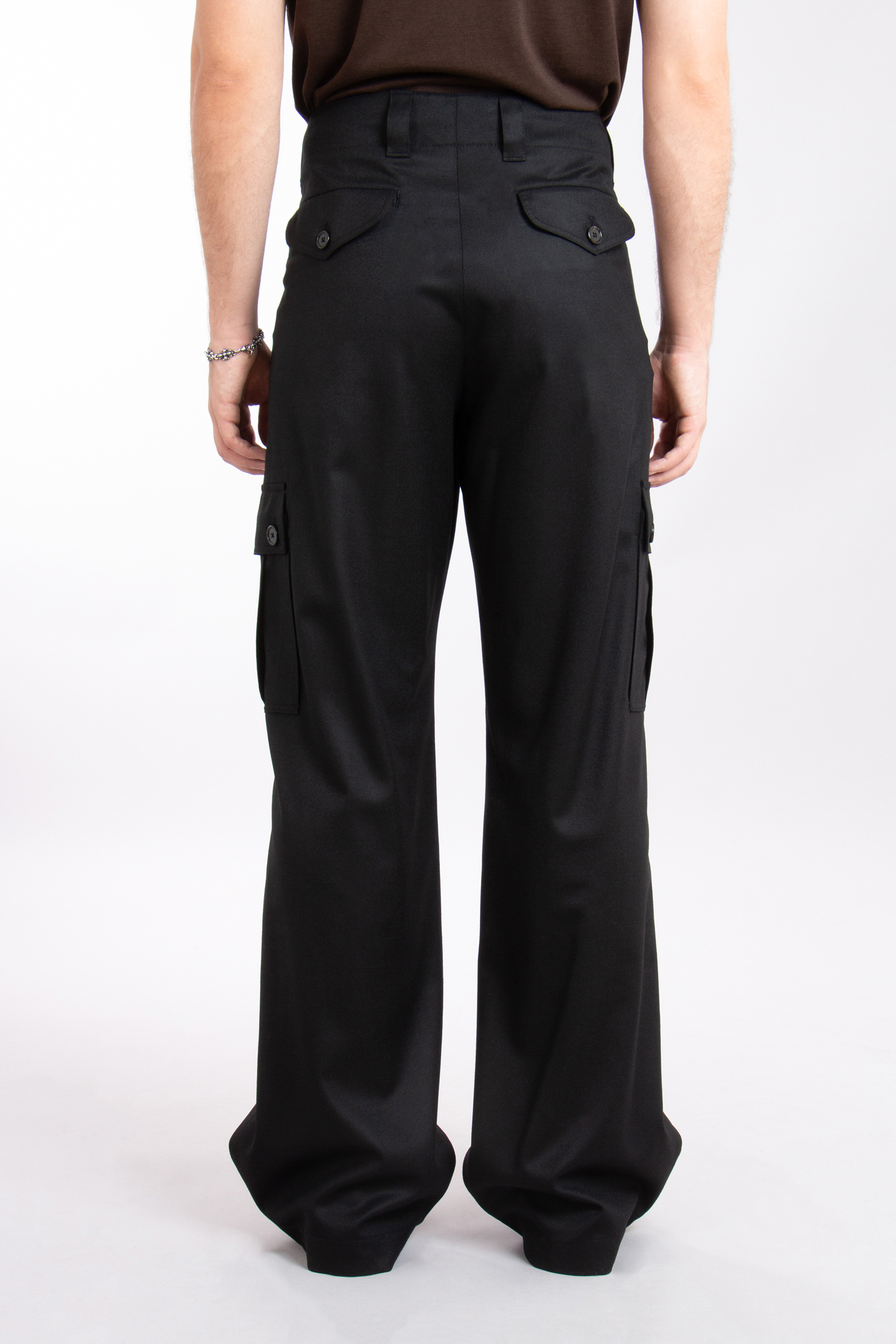 DOLCE & GABBANA Relaxed Fit Wool Cargo Pants