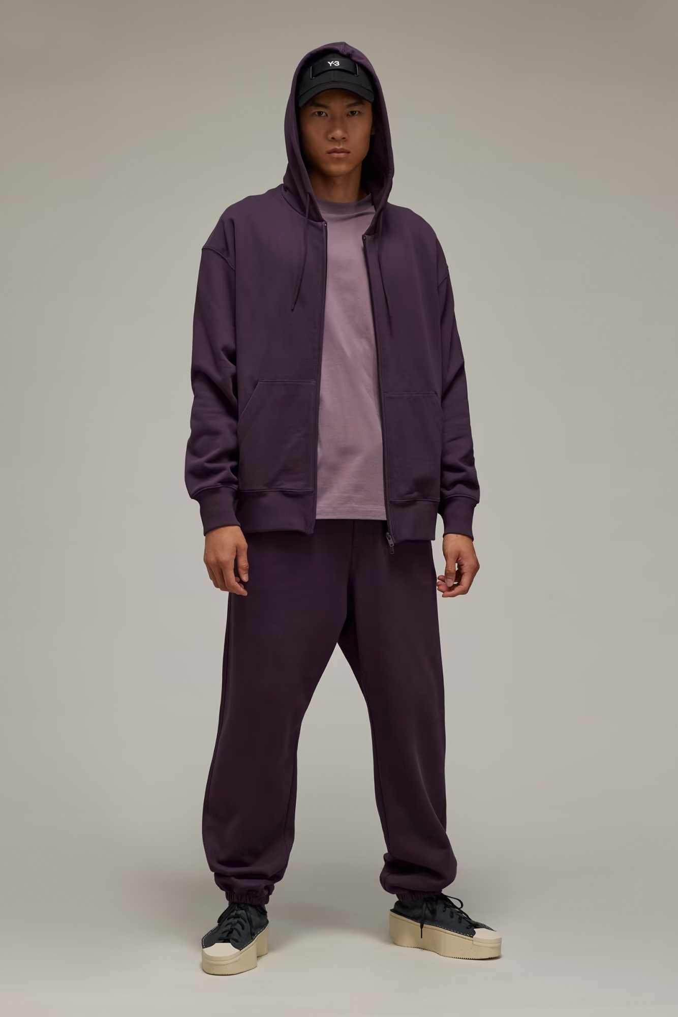 Y-3 Straight Organic Cotton Terry Cuff Pants