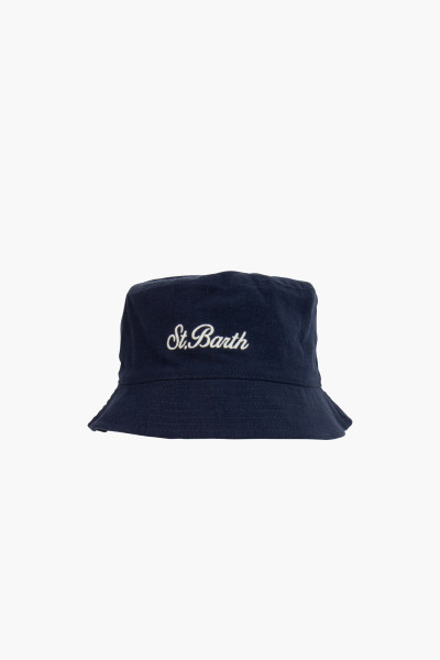 MC 2 SAINT BARTH Embroidered Linen Blend Bucket Hat James