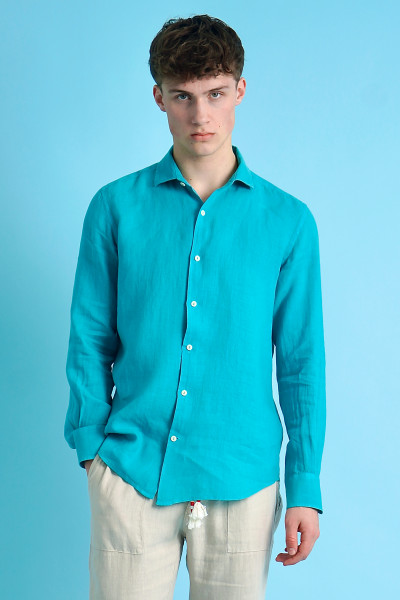 MC 2 SAINT BARTH Linen Shirt Pamplona