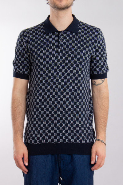 KITON Patterned Cotton Knit Polo