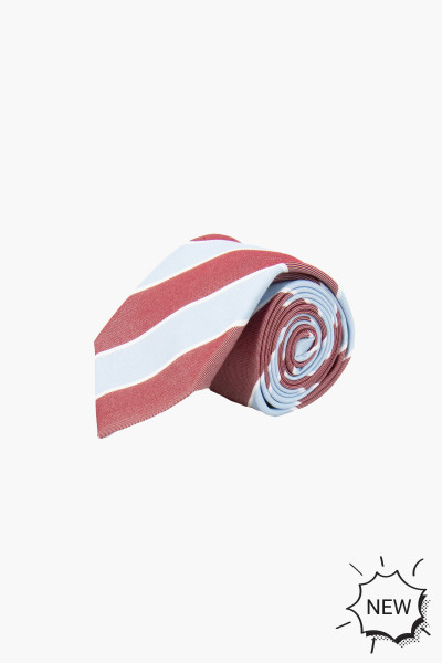 PAUL SMITH Block Stripe Cotton-Silk Blend Tie