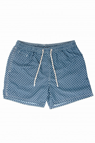 MC 2 SAINT BARTH Fish Print Swim Shorts Lighting