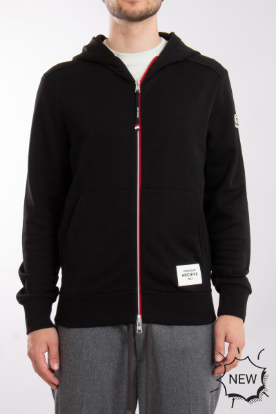 MONCLER Cotton Blend Fleece Zip Hoodie