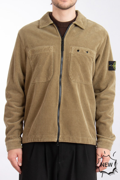 STONE ISLAND Organic Cotton Corduroy Overshirt