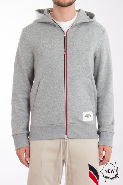 MONCLER Cotton Blend Fleece Zip Hoodie