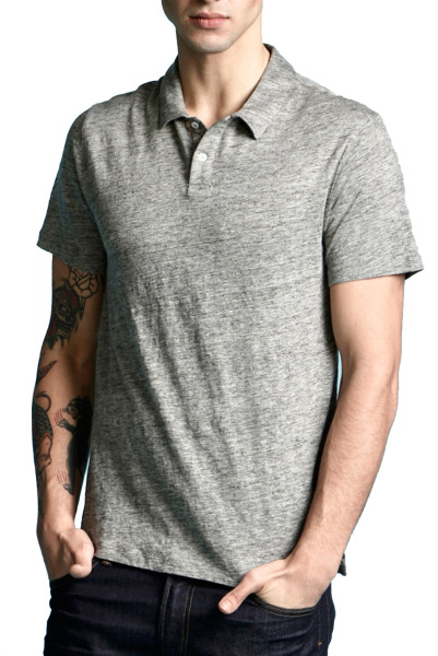 OFFICINE GÉNÉRALE Linen Poloshirt Bruno